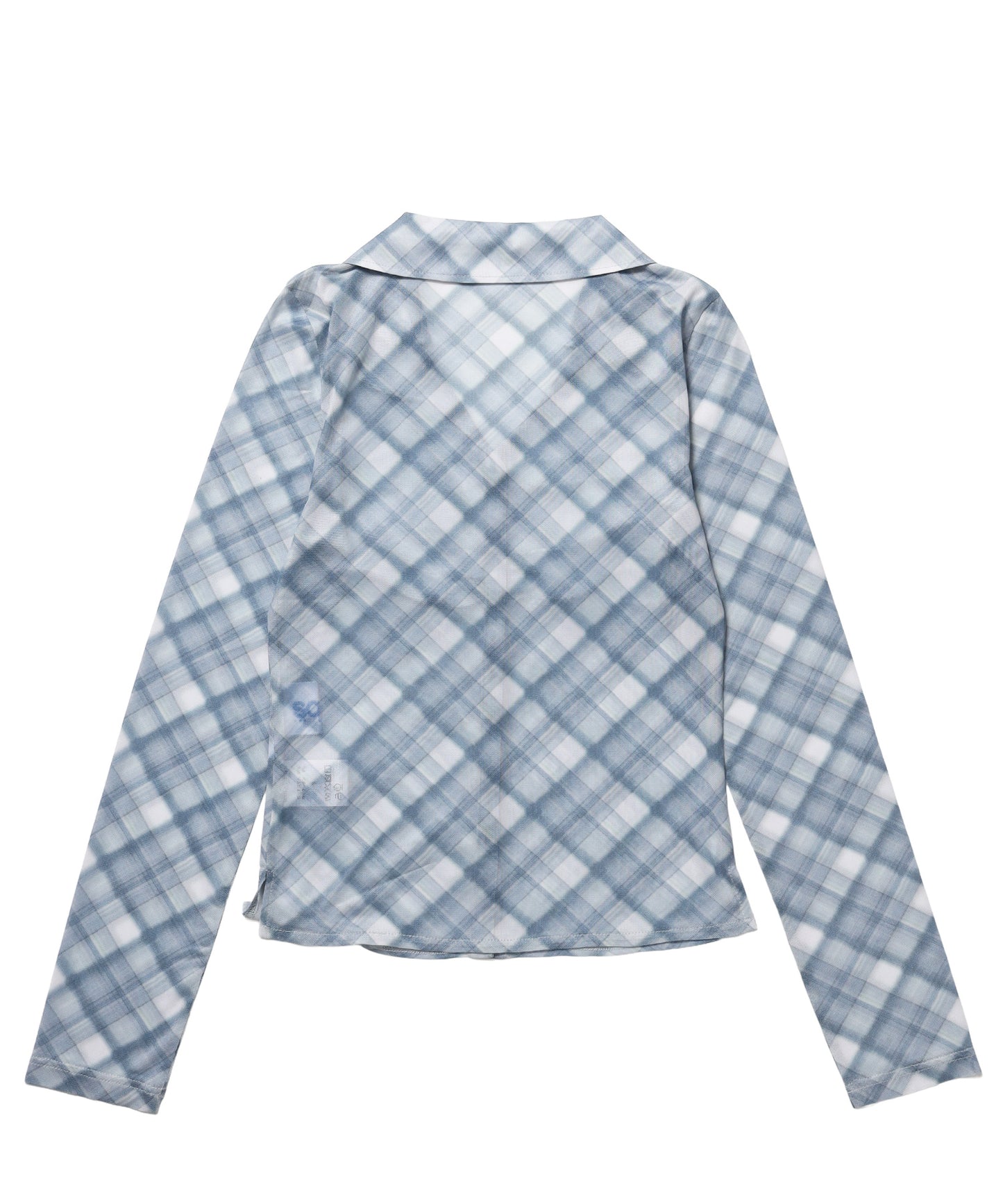 ※WEB限定 / レディースギャザー長袖シャツ / sqnz sheer gather l/s shirts サックスブルー