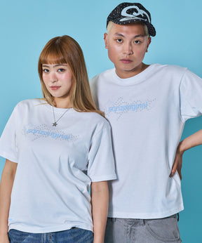 ※WEB限定 sqnz star new logo tee / 半袖 クルーネック プリント ワンポイント レイヤード ユニセックス ホワイト