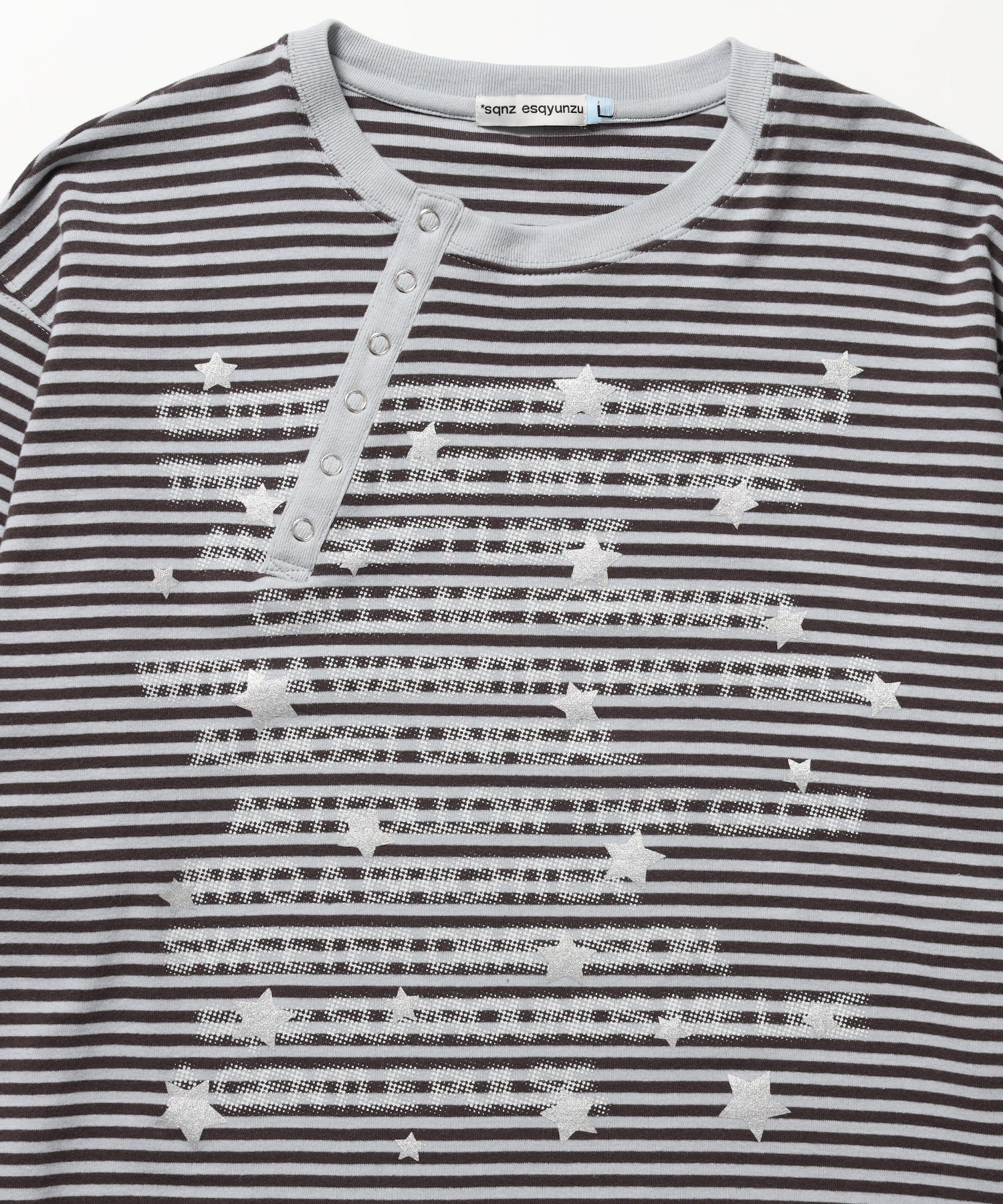 ※WEB限定 / ぼかしプリントヘンリーネックロンT / sqnzU BORDER L/S TEE 柄85