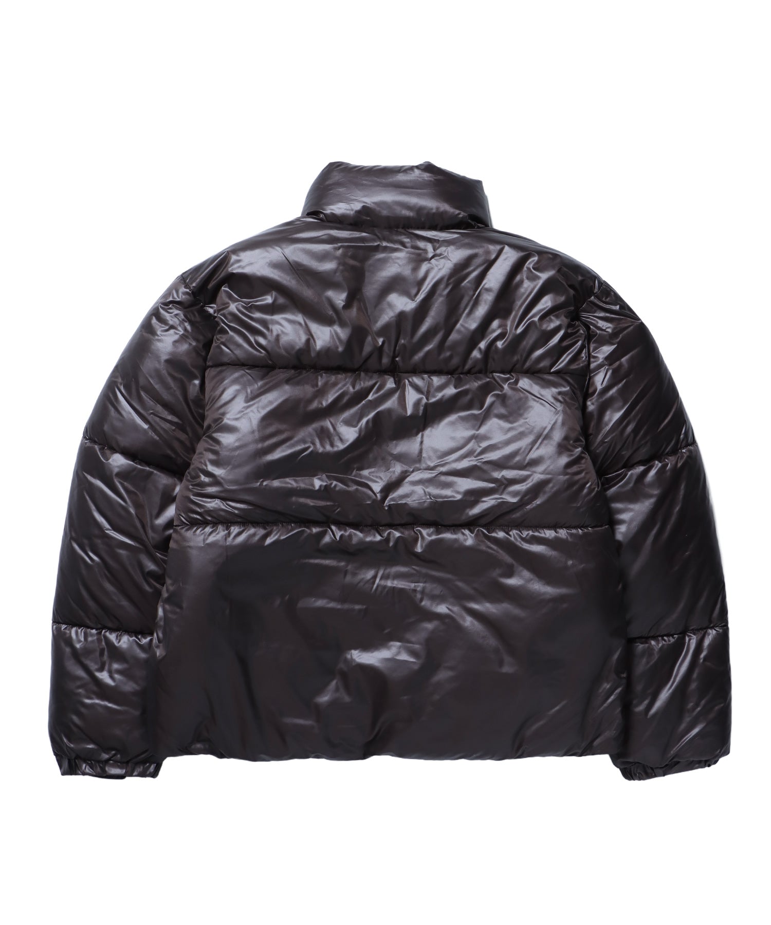 sqnz puffa short padding / ユニセックス パファ ダウン ジャケット 中綿 短丈 ドローコード ブラウン