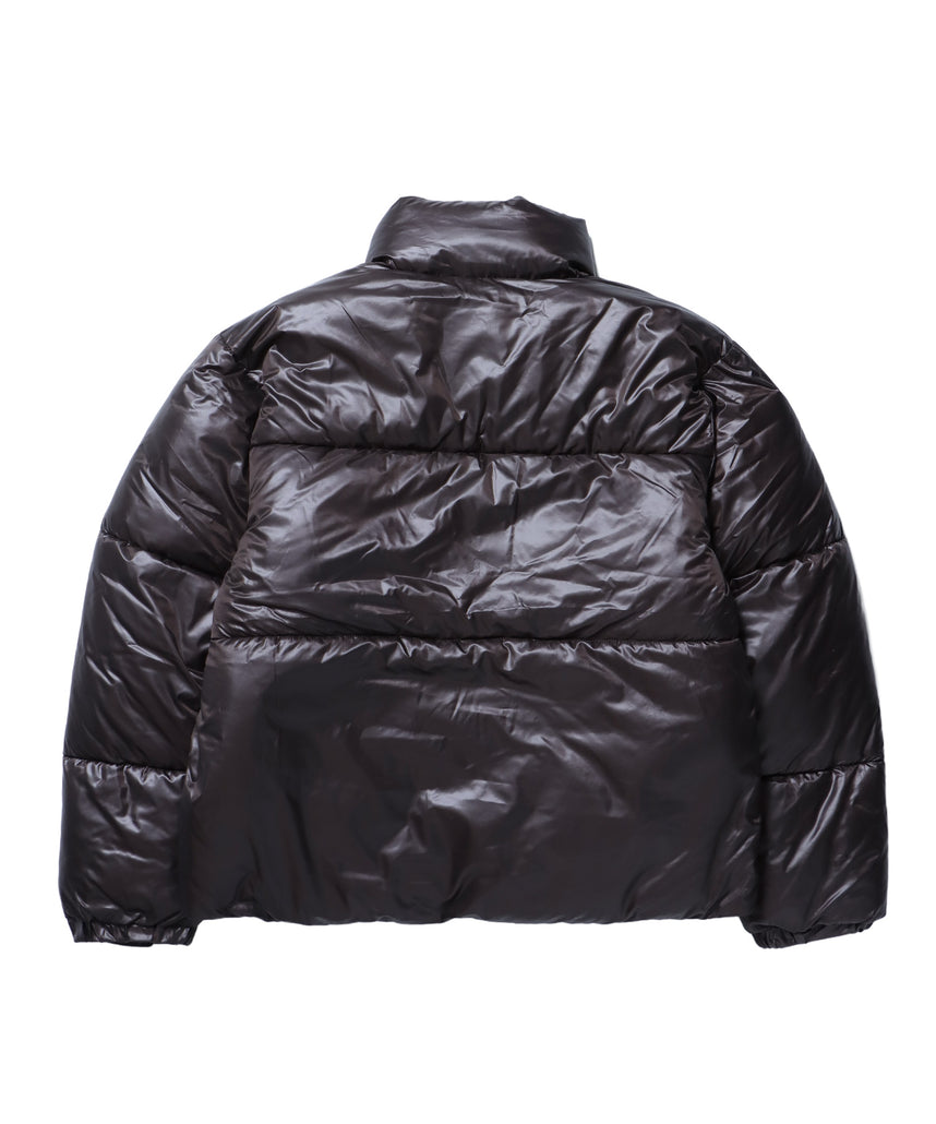 sqnz puffa short padding / ユニセックス パファ ダウン ジャケット 中綿 短丈 ドローコード ブラウン