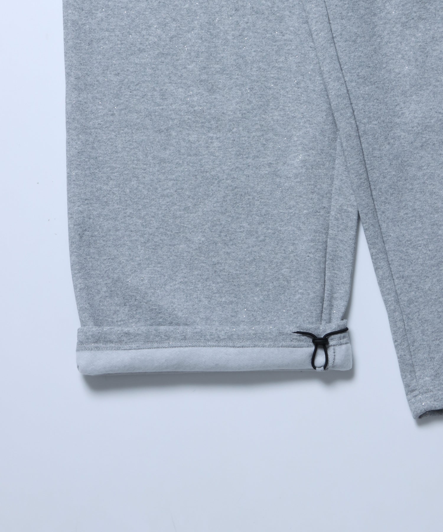 SQNZ GLITTER SWEAT PANTS / グリッター ラインストーン スウェットパンツ ドローコード 裏起毛 【セットアップ着用可】 グレー