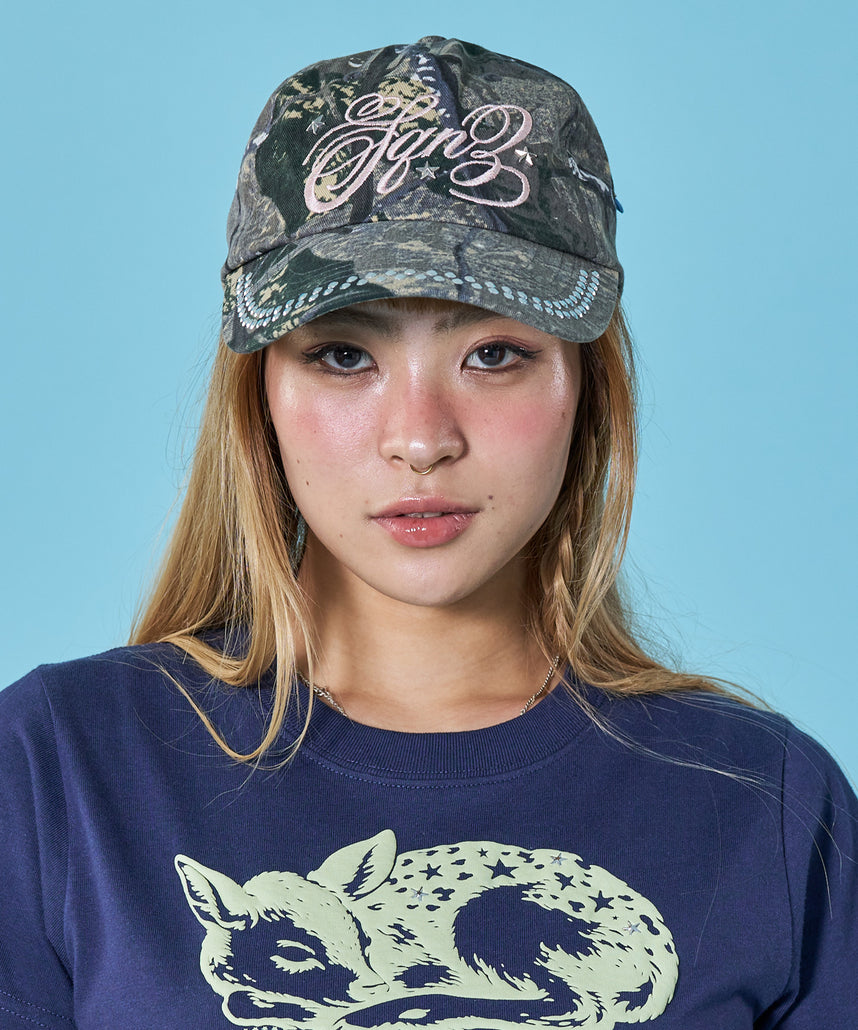 ※WEB限定 / ラインストーンロゴキャップ / sqnz studs cap 柄80