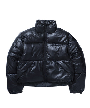 sqnz puffa short pading ladies / レディース パファ ダウン ジャケット 中綿 短丈 ドローコード ブラック