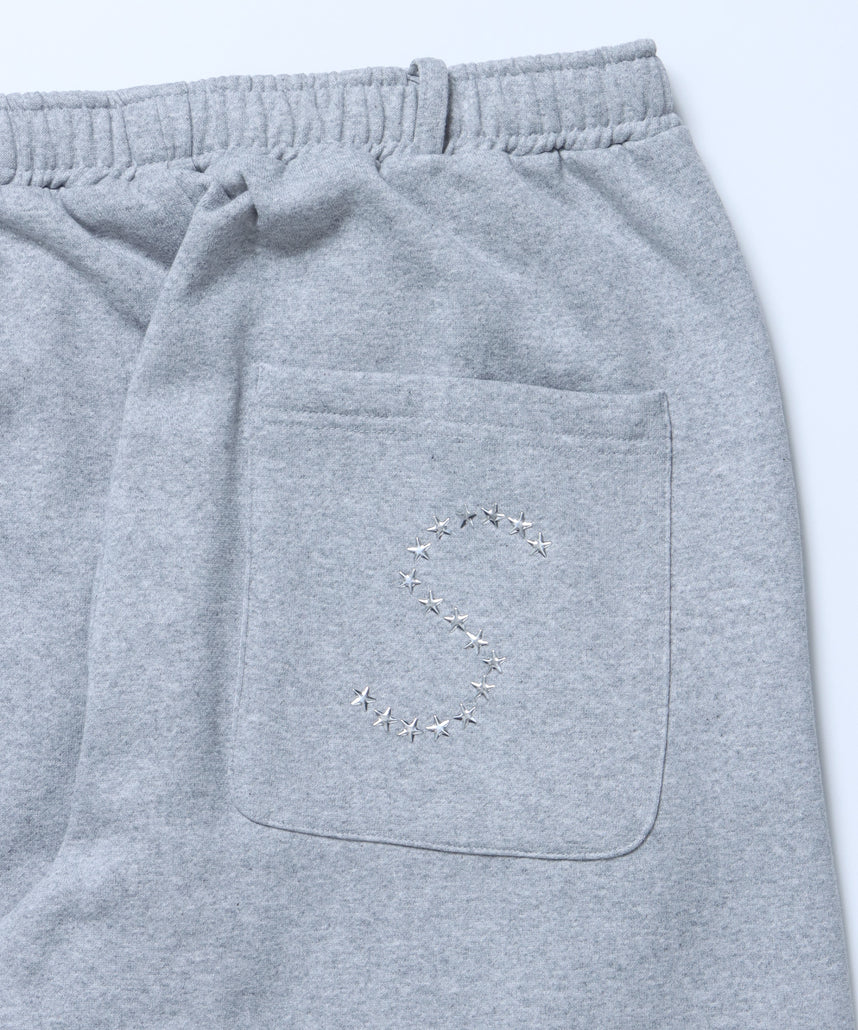 sqnz fade sweat pants / スウェット パンツ 加工 ハトメ スタッズ 裏起毛≪SET UP着用可能≫ グレー