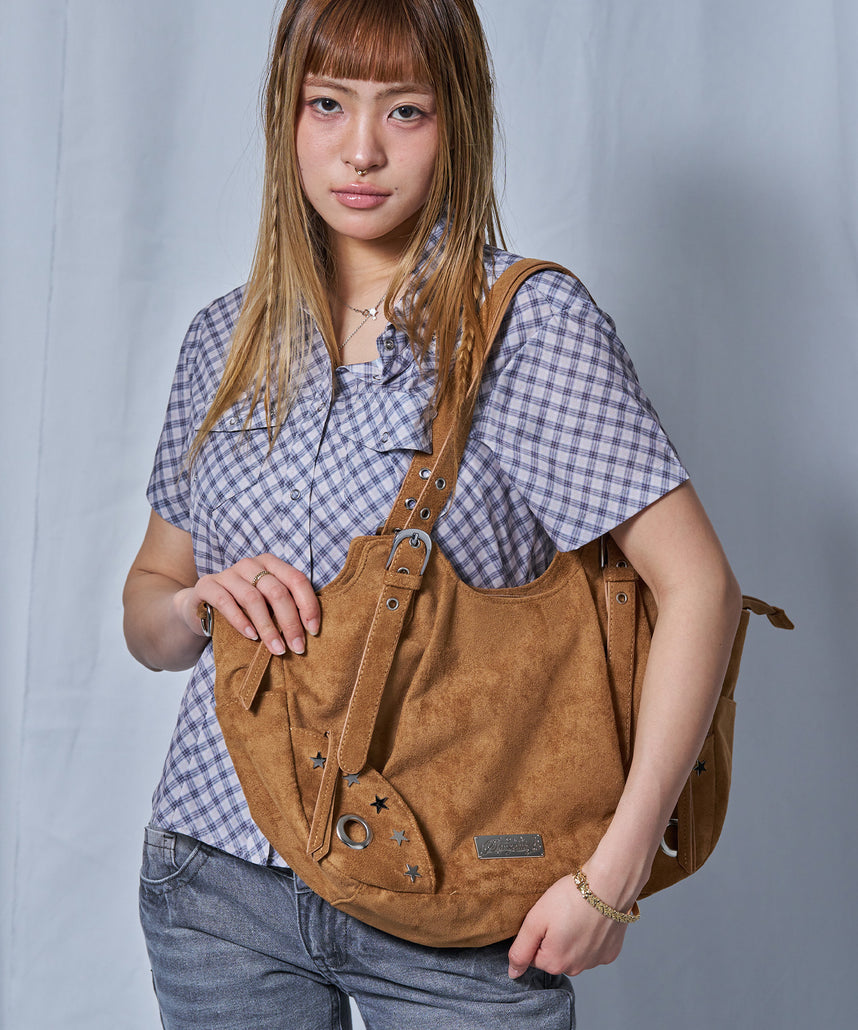 ※WEB限定 / スタースタッズ&ハトメハンドバッグ / sqnz star eyelet bag ベージュ