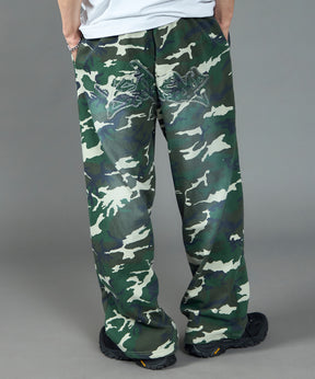 LOGO APPLIQUE SWEAT PANTS / フェード スウェット オーバーサイズ ヴィンテージライク 裏起毛 柄80