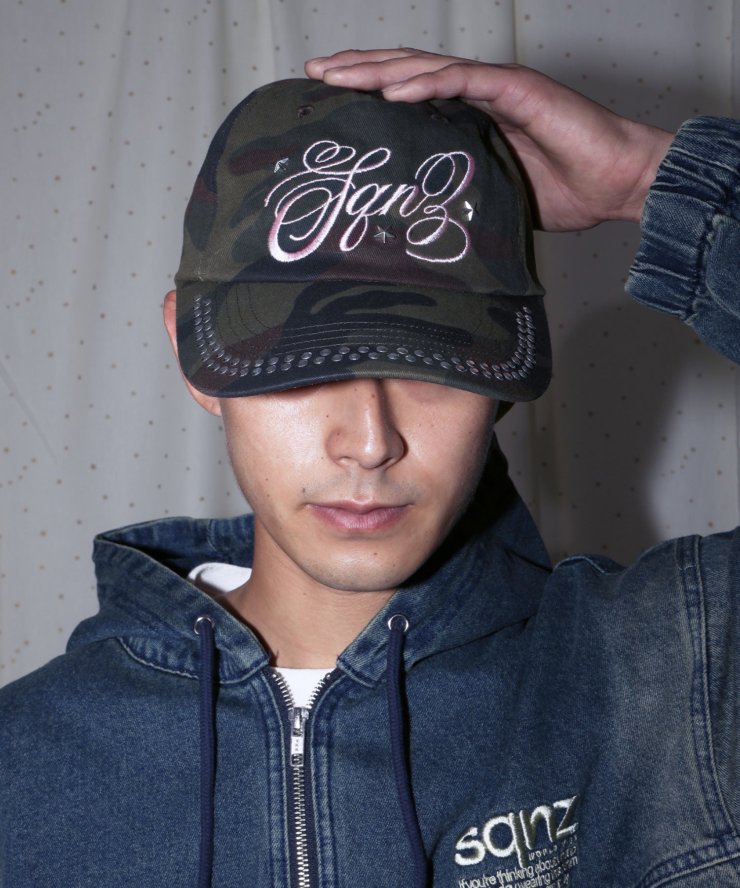 sqnz studs cap / キャップ 帽子 スタッズ 刺繍 柄81