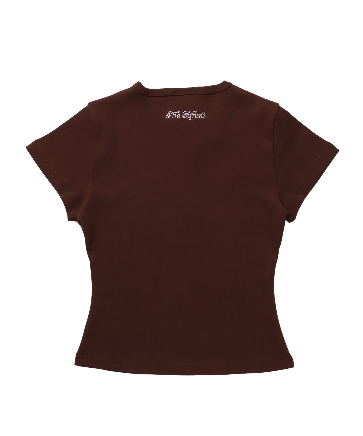 ※WEB限定 / レディースワンポイントロゴ半袖Tシャツ / sqnz logo compact tee ブラウン