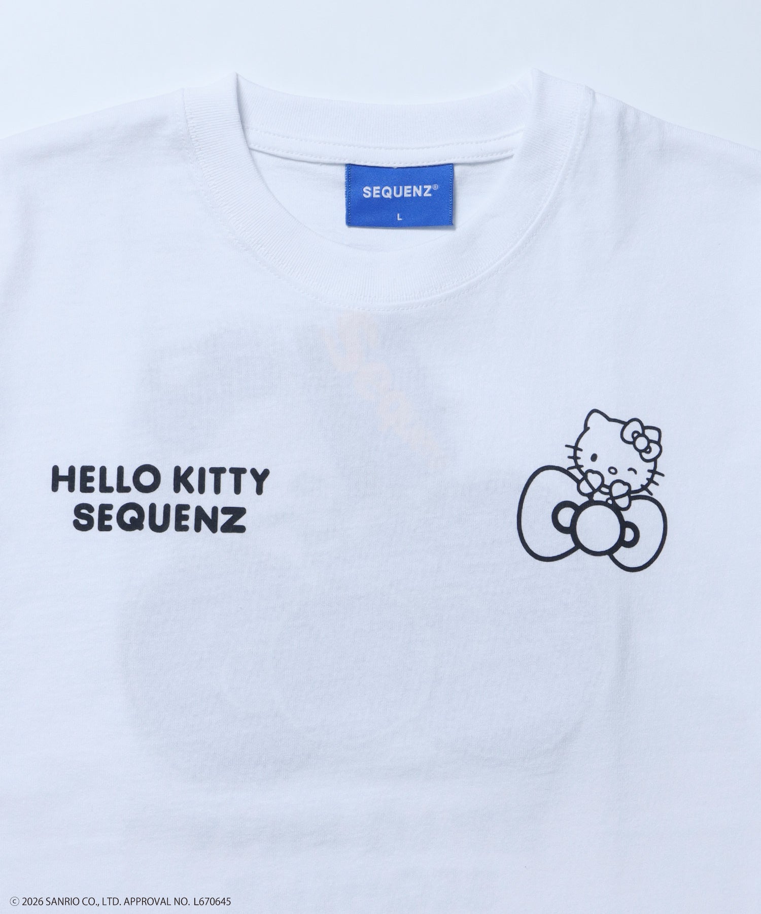HK EMBROIDERY KITTY TEE / ハローキティ キティちゃん 半袖 クルーネック プリント ワンポイント 刺繍 ホワイト