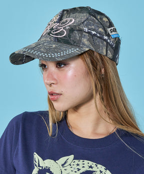 ※WEB限定 / ラインストーンロゴキャップ / sqnz studs cap 柄80