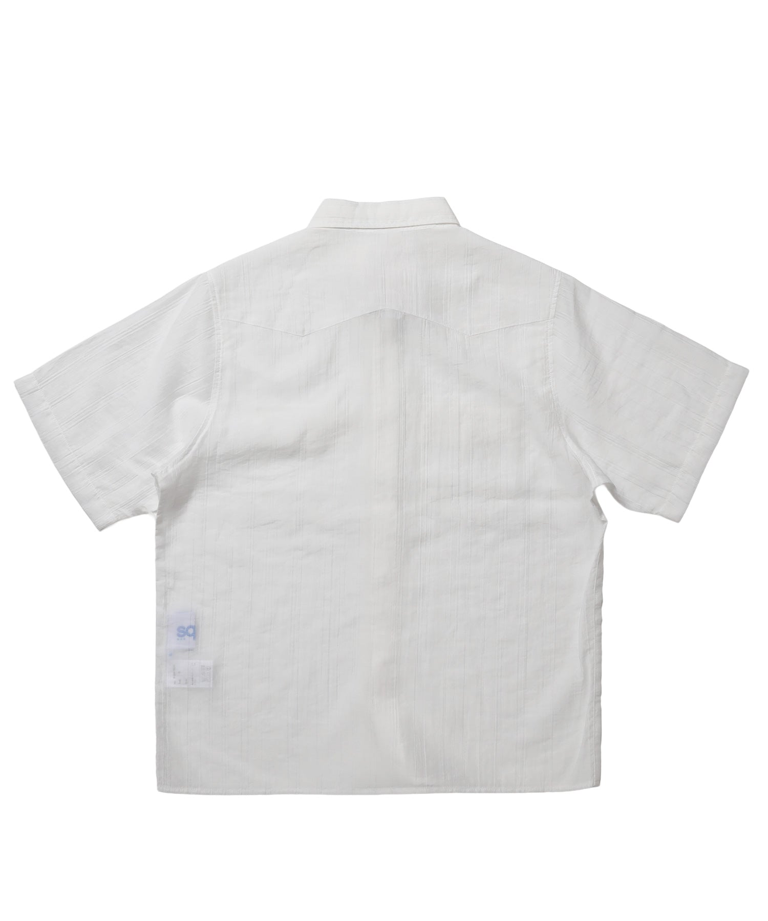 ※WEB限定 / ウエスタン半袖シャツ/sqnz western sheer shirts ホワイト