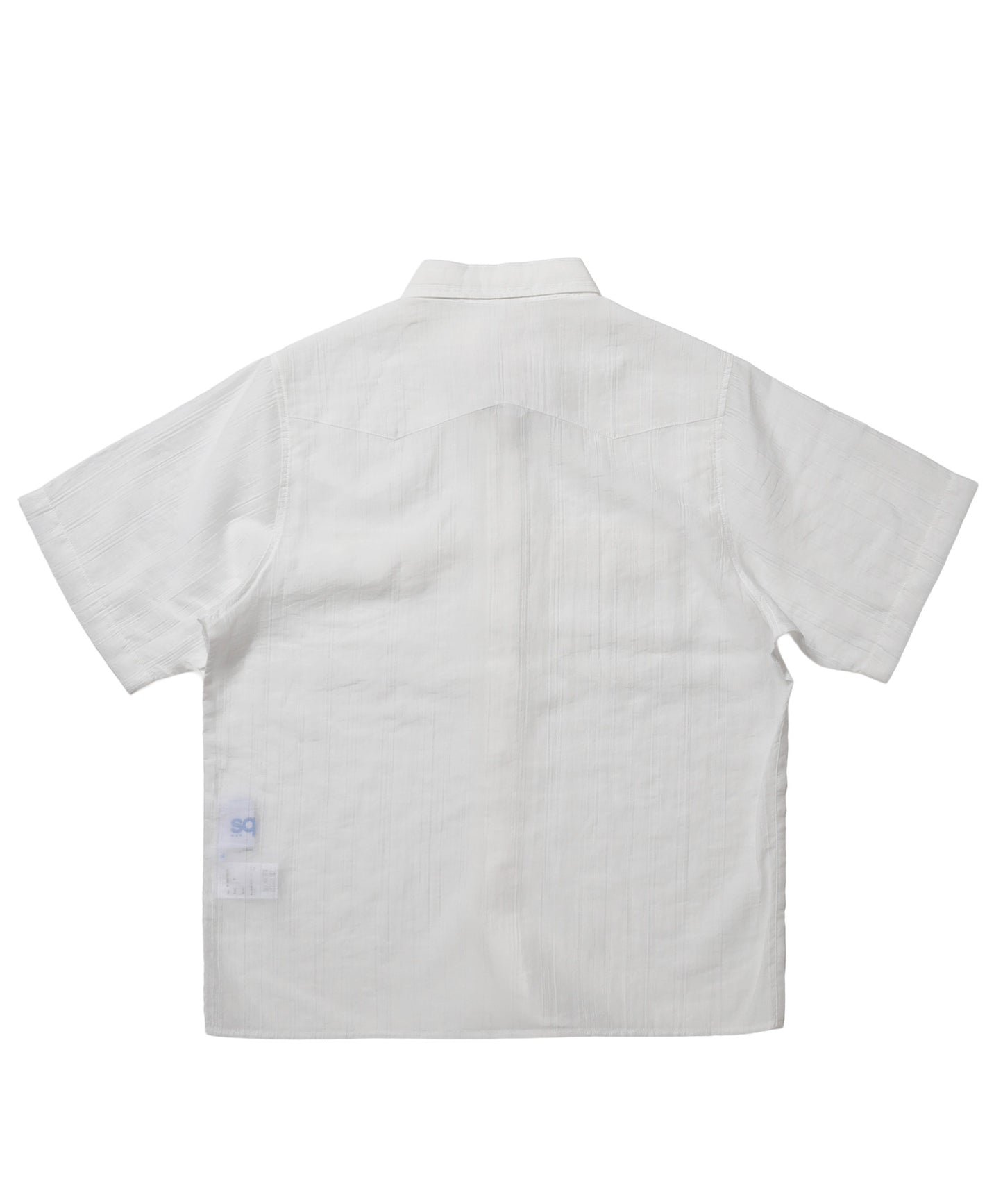 ※WEB限定 / ウエスタン半袖シャツ/sqnz western sheer shirts ホワイト