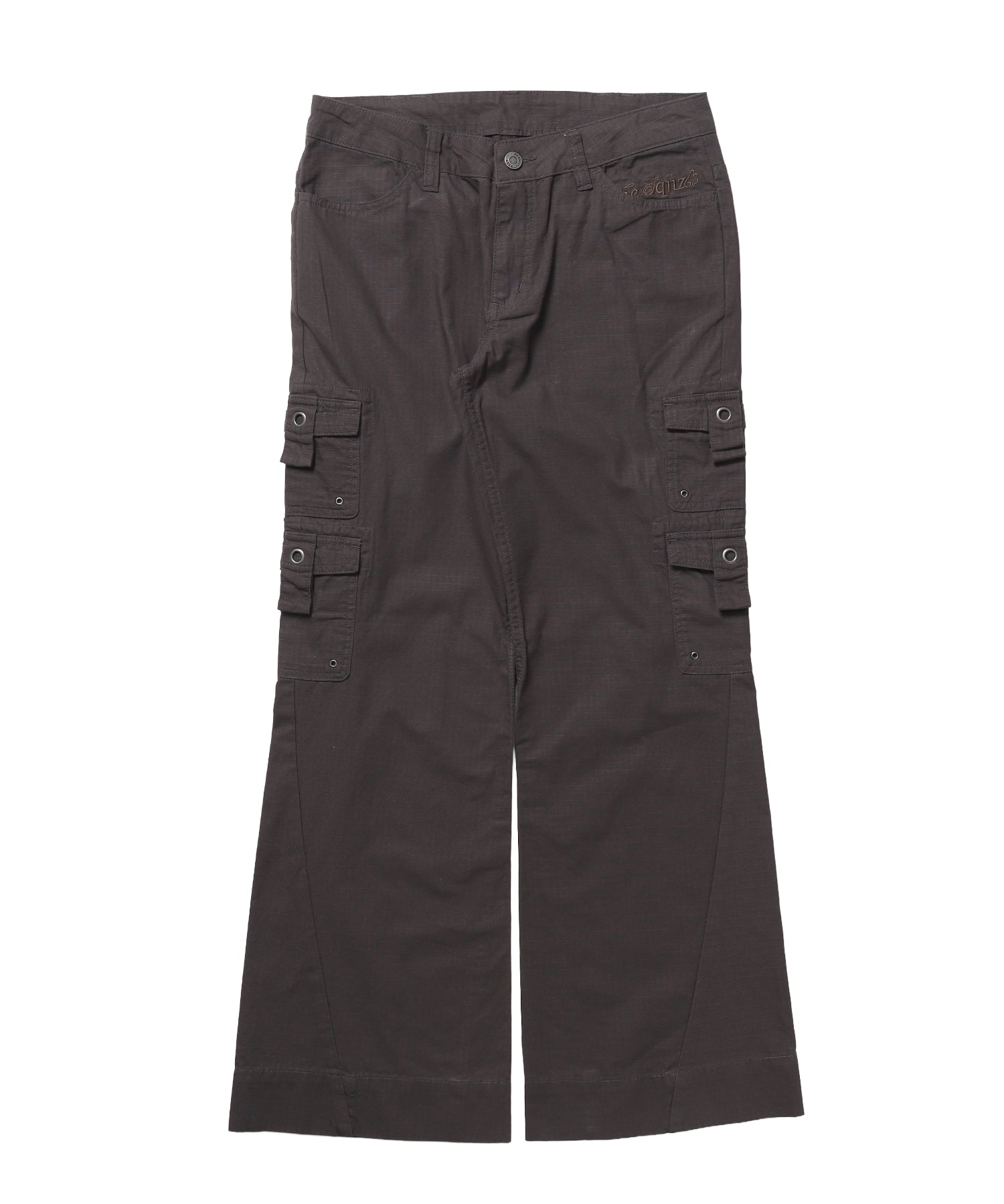 ※WEB限定 / レディースフレアカーゴパンツ / sqnz eyelet low-rise pants ブラウン