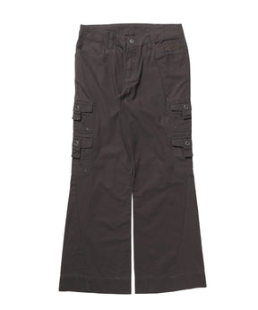 ※WEB限定 / レディースフレアカーゴパンツ / sqnz eyelet low-rise pants ブラウン
