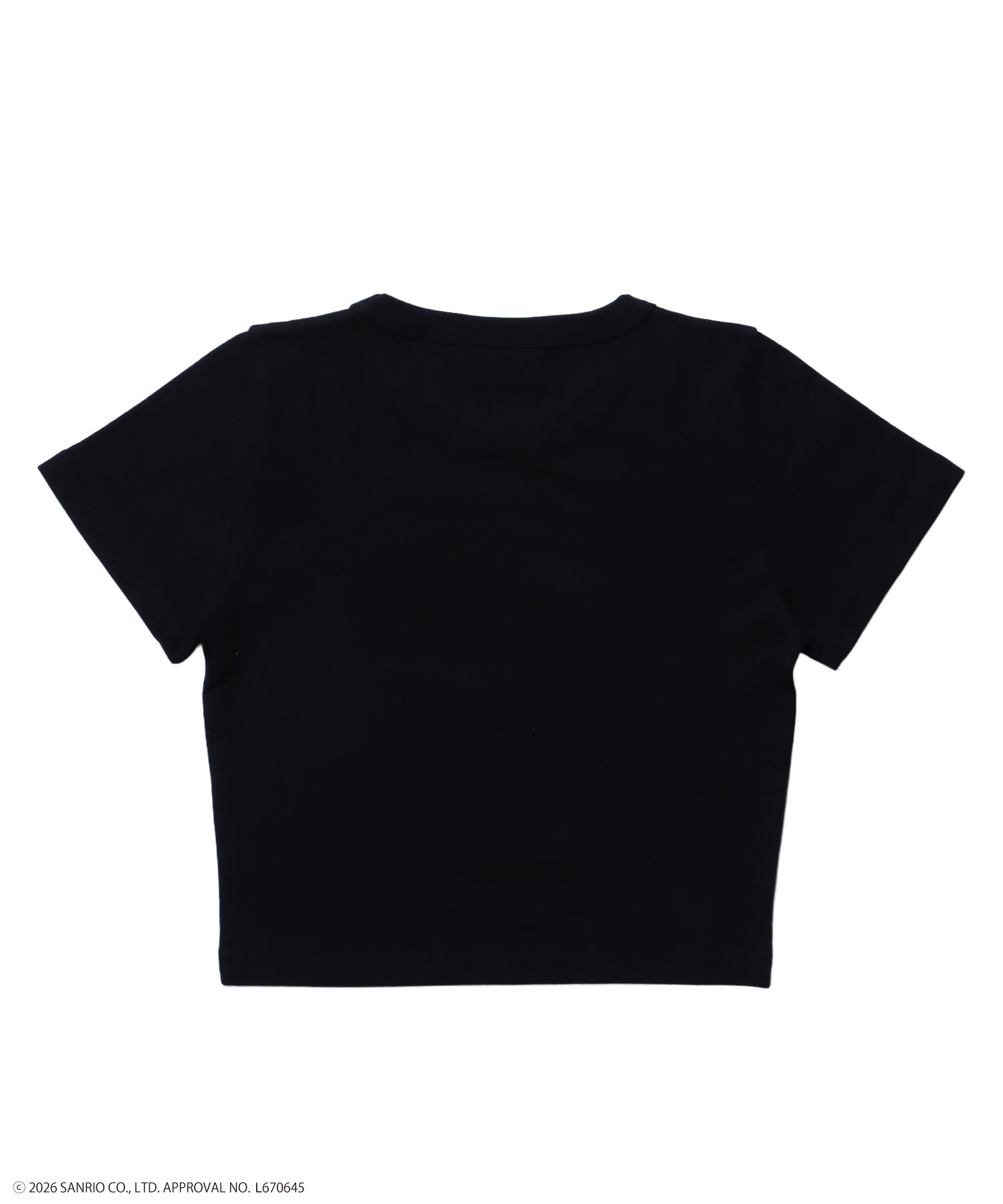 HK EYELET TEE / ハローキティ キティちゃん 半袖 クルーネック プリント ワンポイント ハトメ ブラック