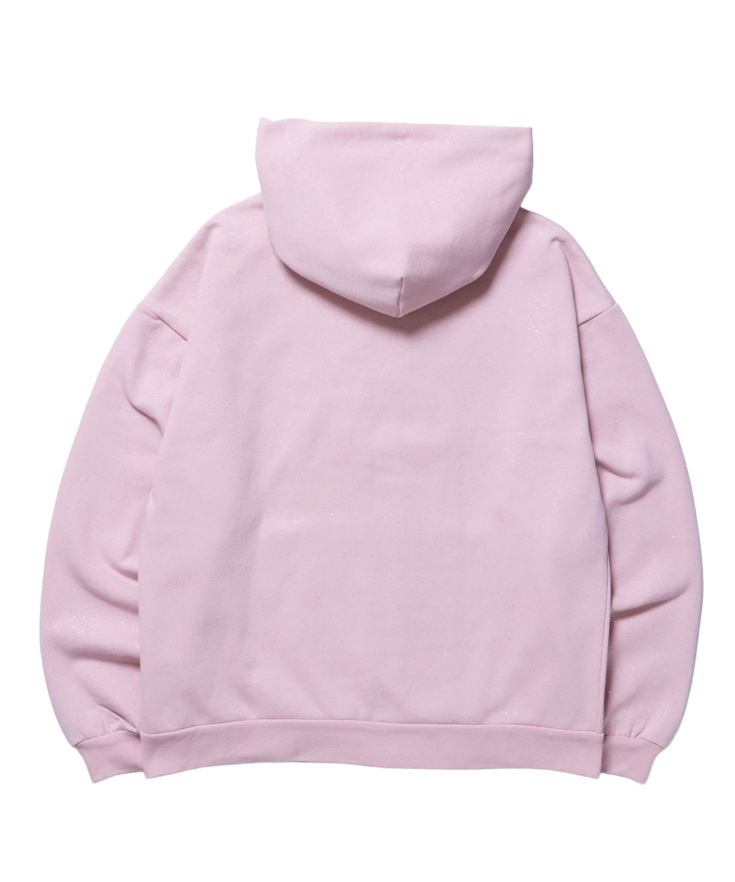 SQNZ LOGO GLITTER ZIP P/K / グリッター ジップパーカー ラメプリント ダブルジップ 裏起毛 【セットアップ着用可】 ライトピンク