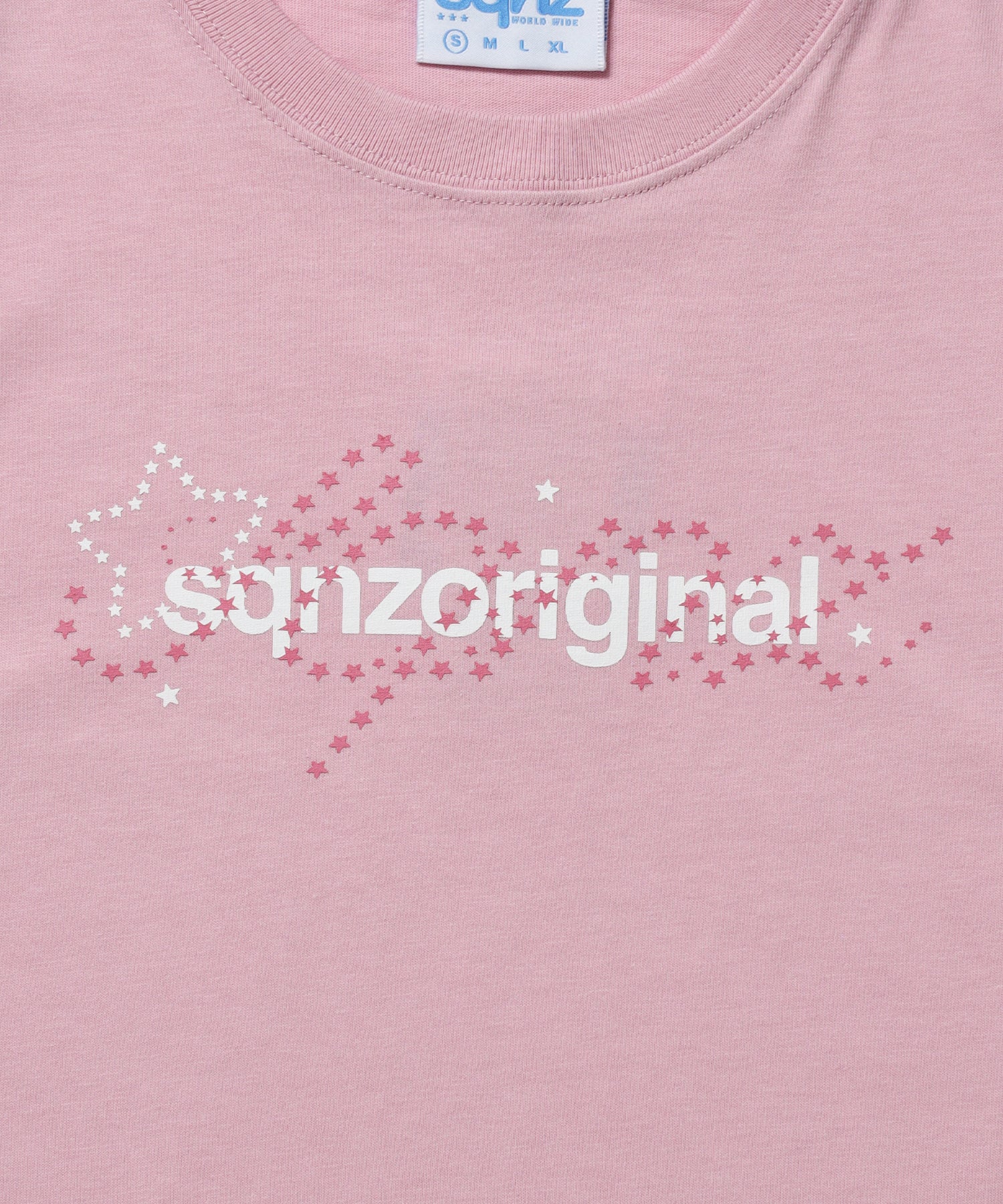 ※WEB限定 / ユニセックス / 星モチーフ半袖Tシャツ / sqnz star new logo tee / ピンク