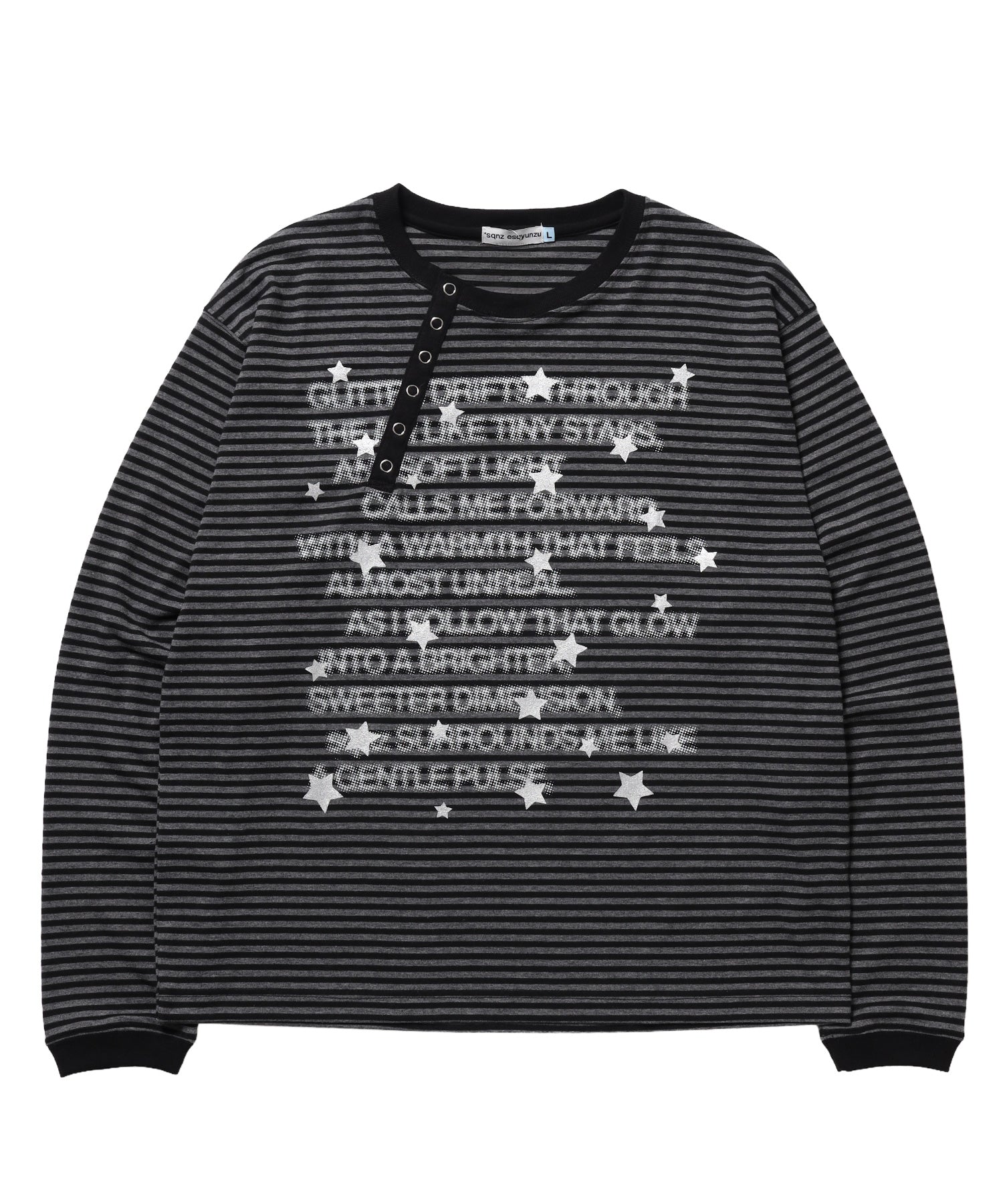※WEB限定 / ぼかしプリントヘンリーネックロンT / sqnzU BORDER L/S TEE 柄84