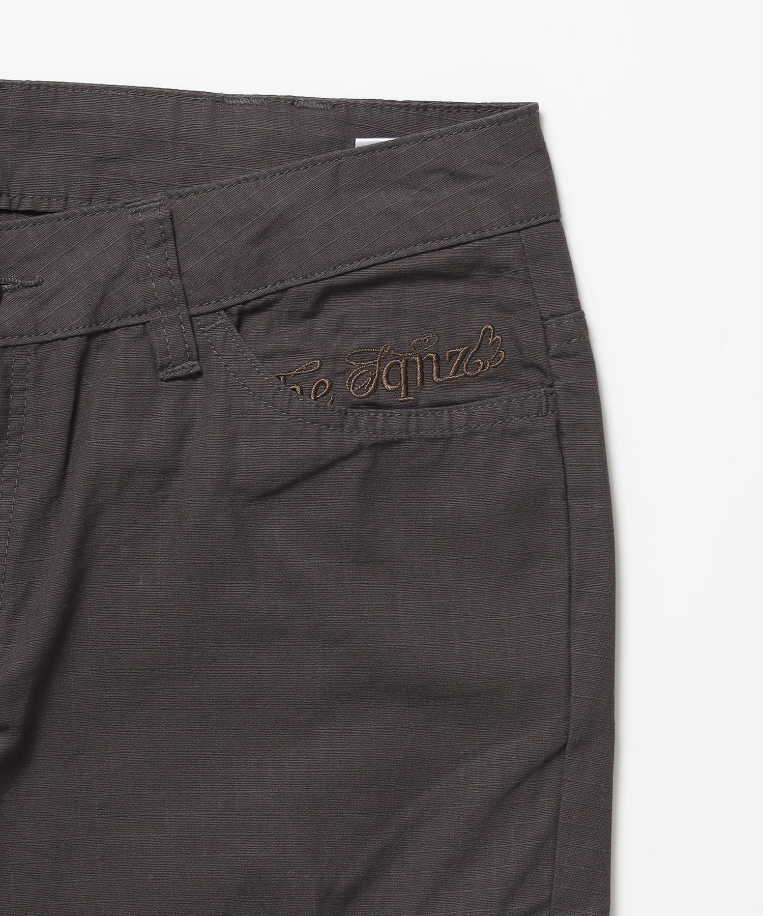 ※WEB限定 / レディースフレアカーゴパンツ / sqnz eyelet low-rise pants ブラウン