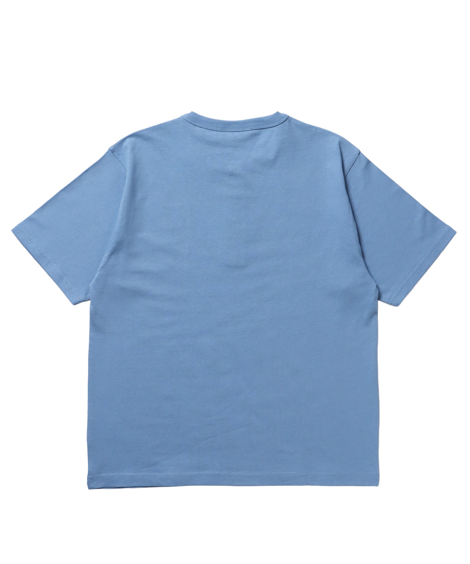 ≪予約商品≫sqnz silver star henlry tee / 半袖 ヘンリーネック Tシャツ シルバープリント 短丈 ブルーグレー