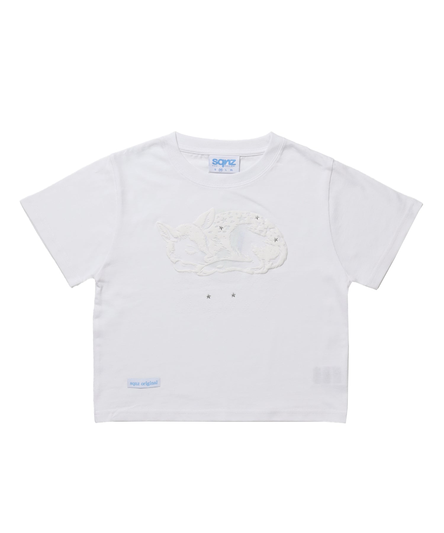 ※WEB限定 / スタッズ / アニマル発砲プリントTシャツ / sqnz star bambi pt tee ホワイト