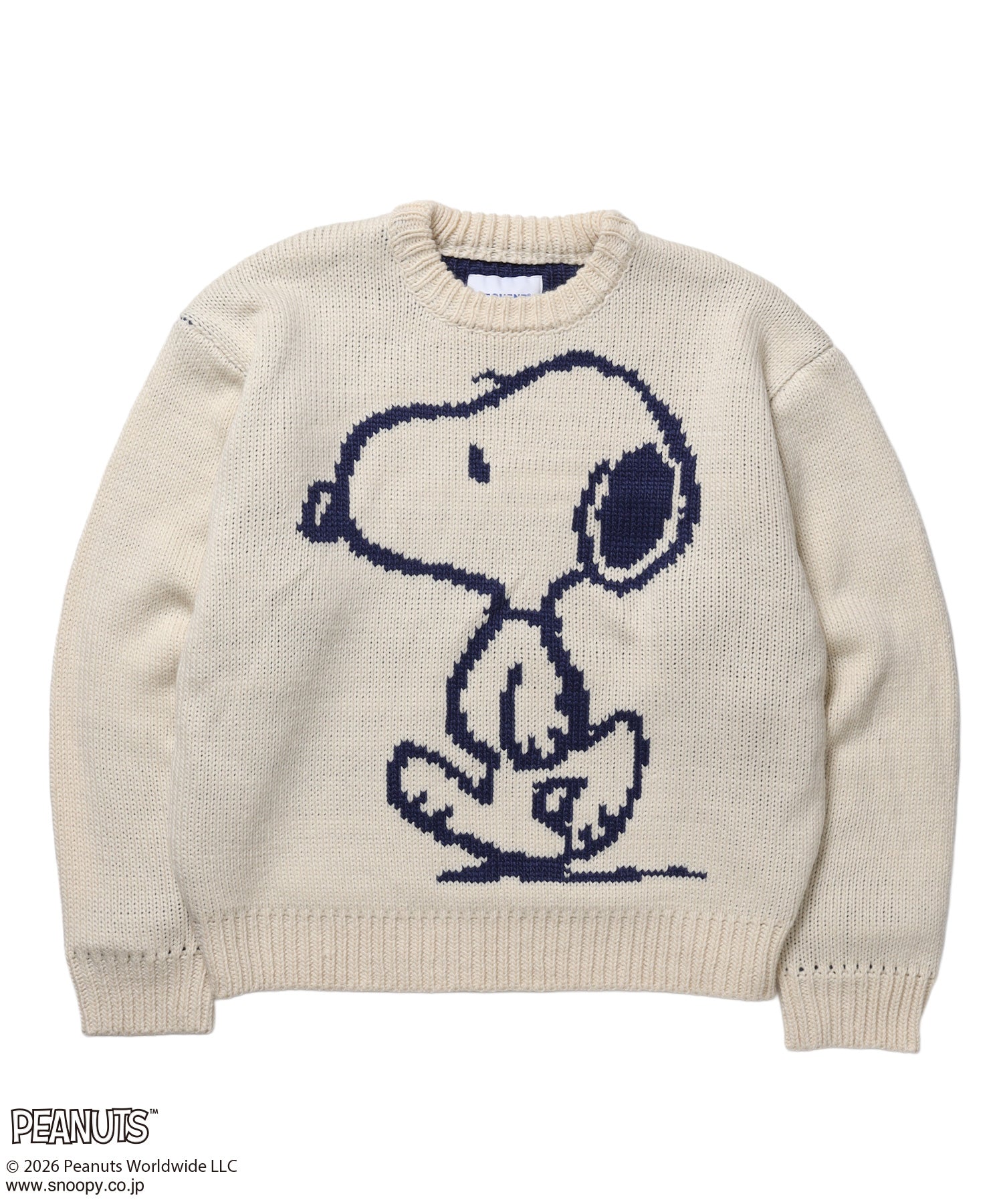 TP SNOOPY CHUNKY KNIT / スヌーピー メッセージプリント チャンキーニット オフホワイト