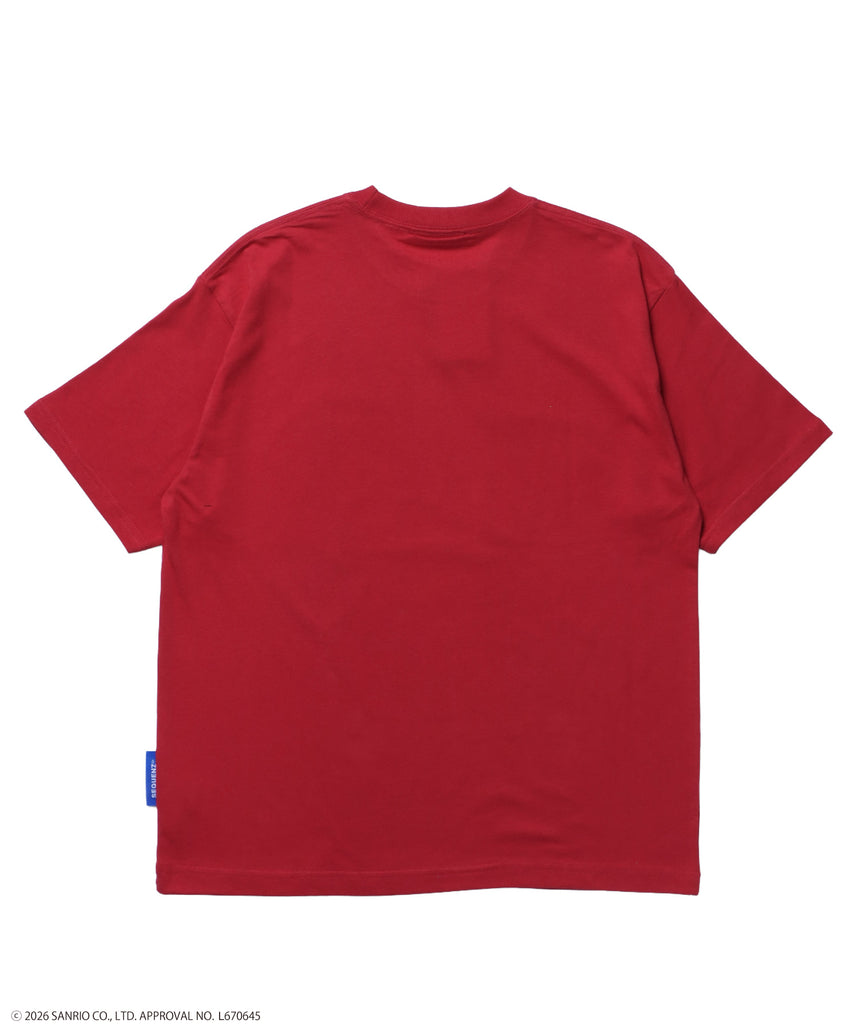 HK EYELET TEE / ハローキティ キティちゃん 半袖 クルーネック プリント ワンポイント ハトメ レッド