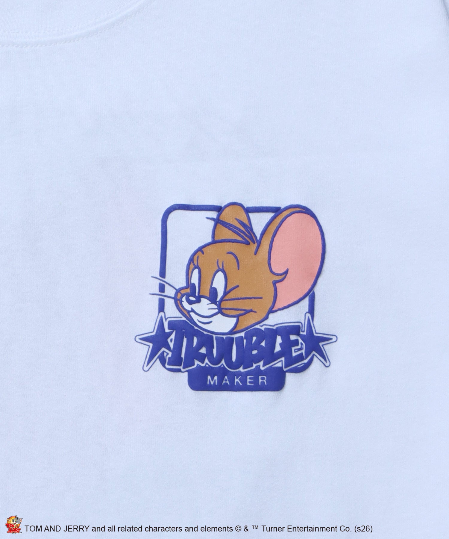 TJ BACK STYLE JERRY TEE / トムとジェリー Tシャツ 半袖 クルーネック プリント オーバーサイズ ホワイト