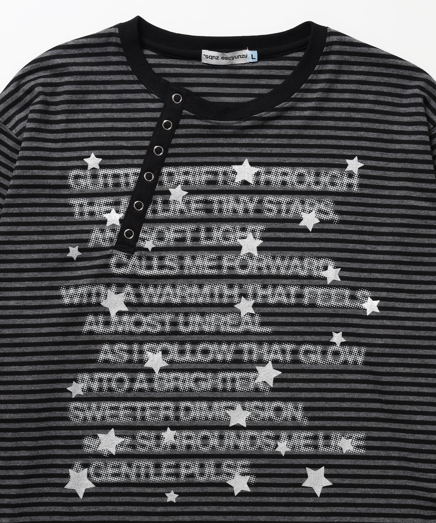 ※WEB限定 / ぼかしプリントヘンリーネックロンT / sqnzU BORDER L/S TEE 柄84