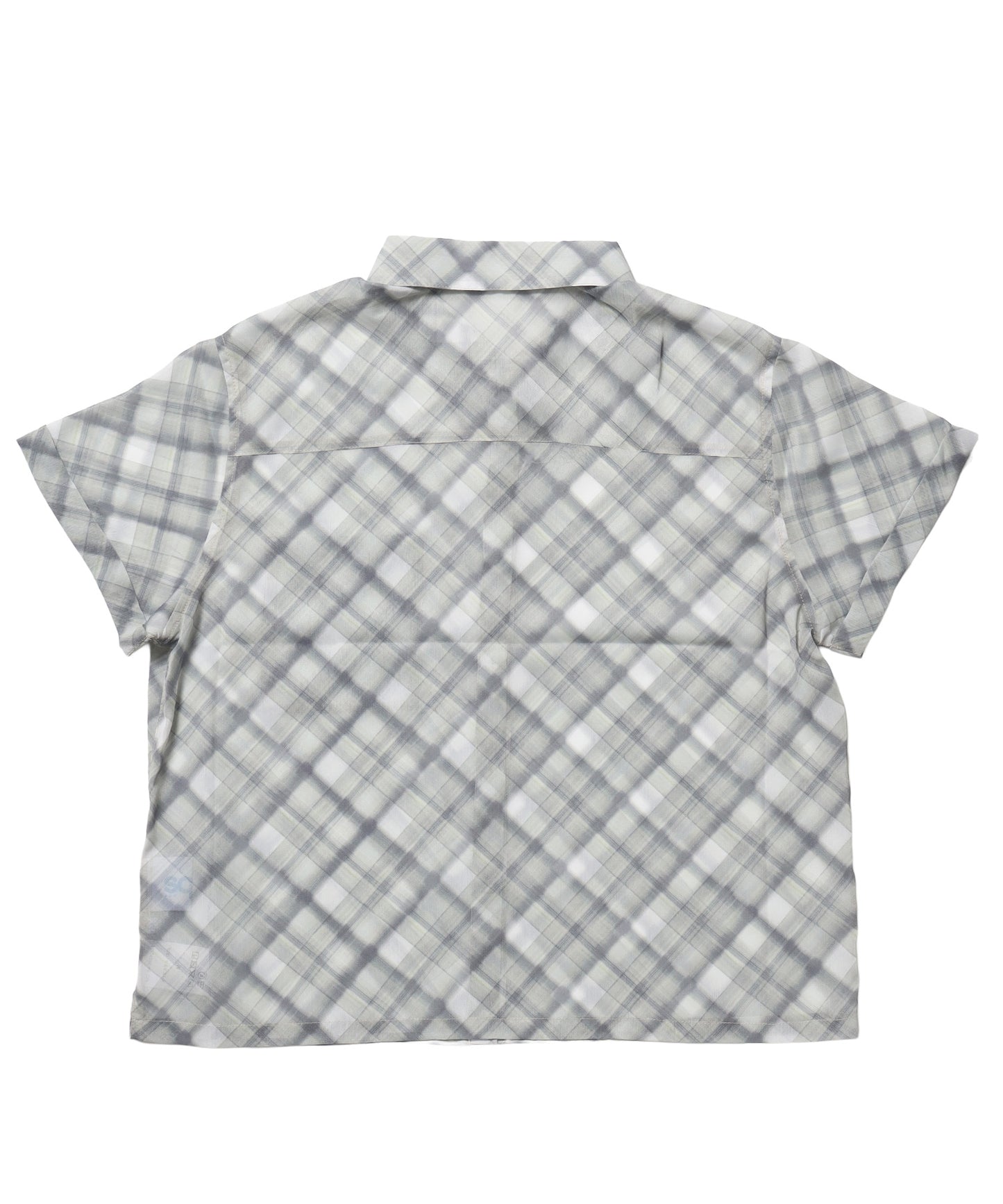 ※WEB限定 / レディースチェック半袖シャツ / sqnz sheer check shirts グリーン
