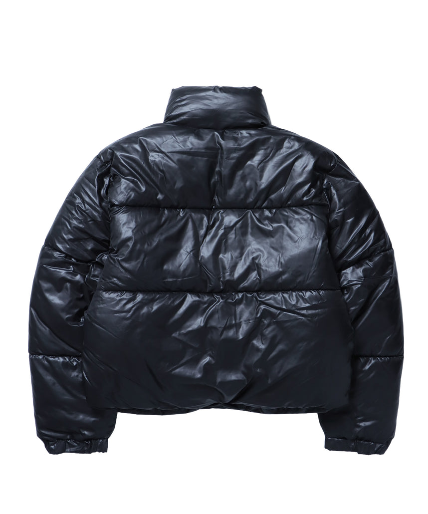 sqnz puffa short pading ladies / レディース パファ ダウン ジャケット 中綿 短丈 ドローコード ブラック