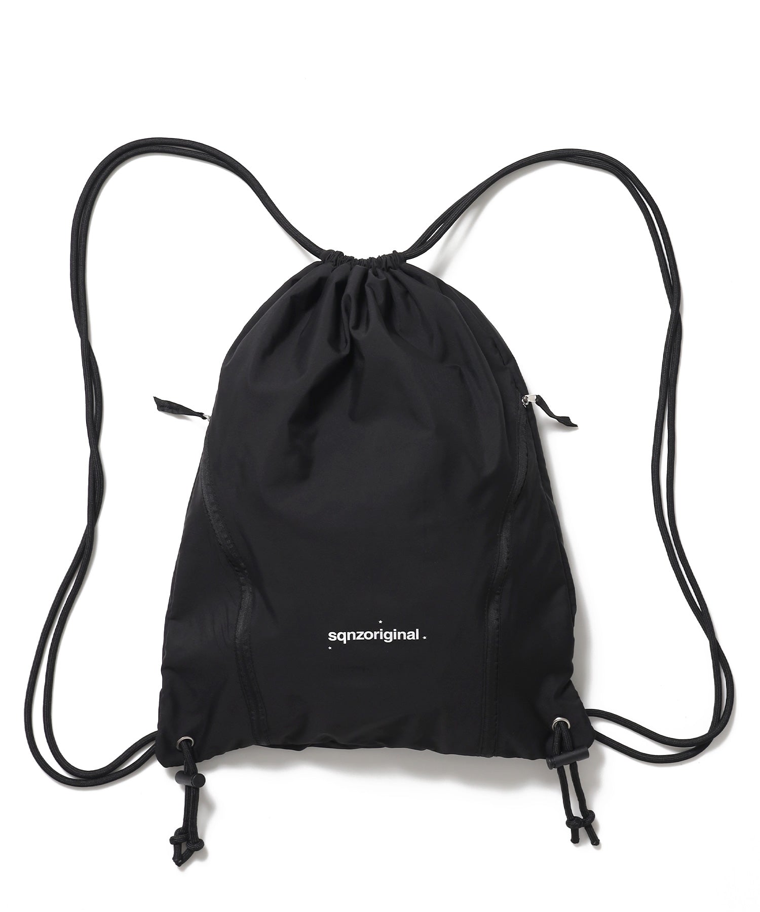 ≪予約商品≫※WEB限定 / 2WAY仕様 /チェックジップナップサック /sqnz zip knapsack ブラック