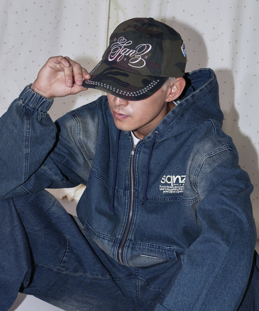 sqnz studs cap / キャップ 帽子 スタッズ 刺繍 柄81