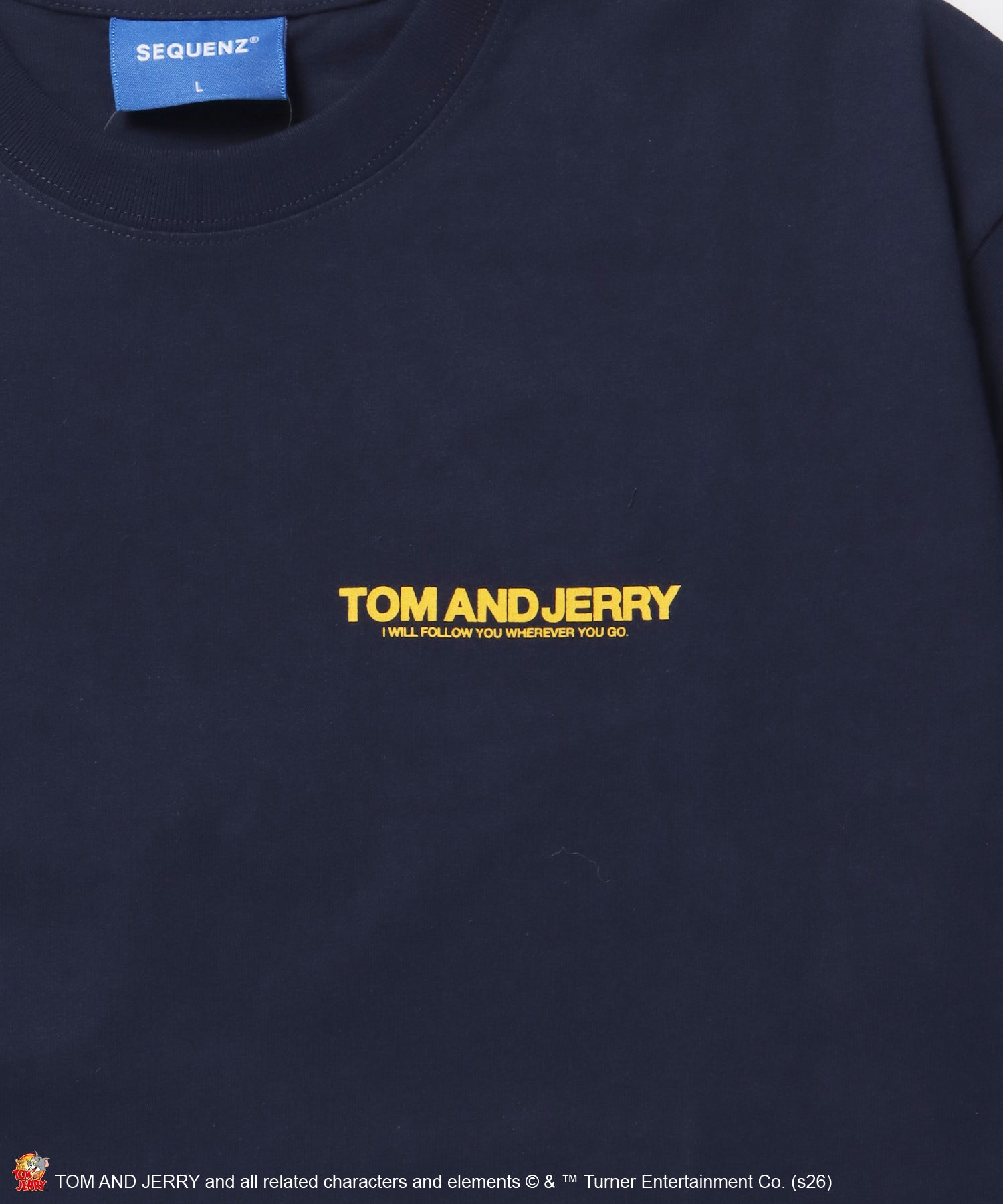 TJ BLUR LOGO TEE / トムとジェリー 半袖 クルーネック プリント ワンポイント ユニセックス オーバーサイズ ビッグシルエット レイヤード ダークネイビー
