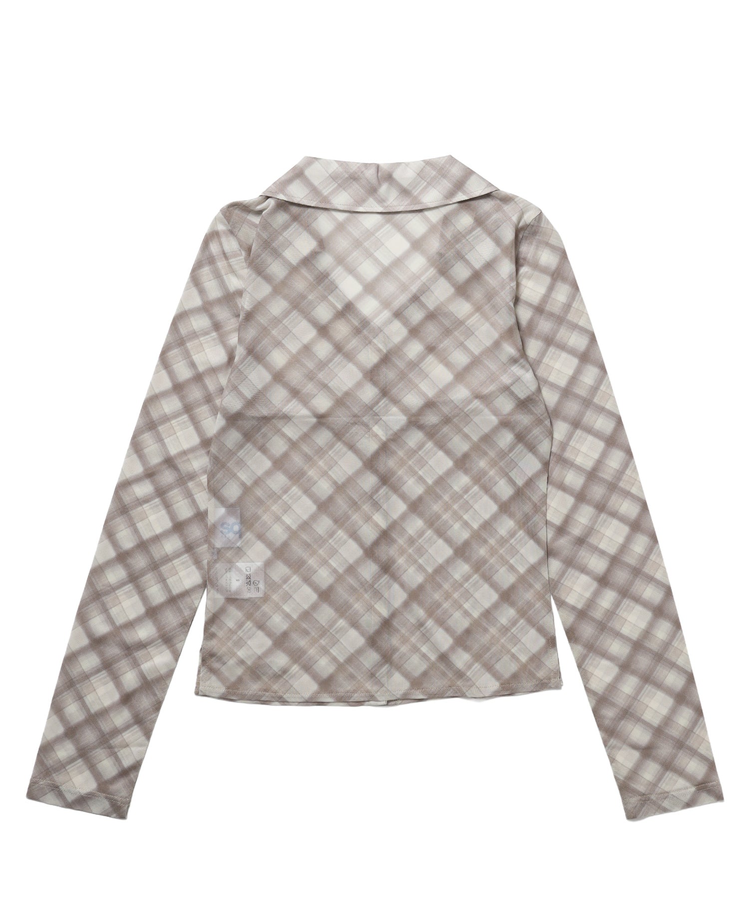 ※WEB限定 / レディースギャザー長袖シャツ / sqnz sheer gather l/s shirts モカ