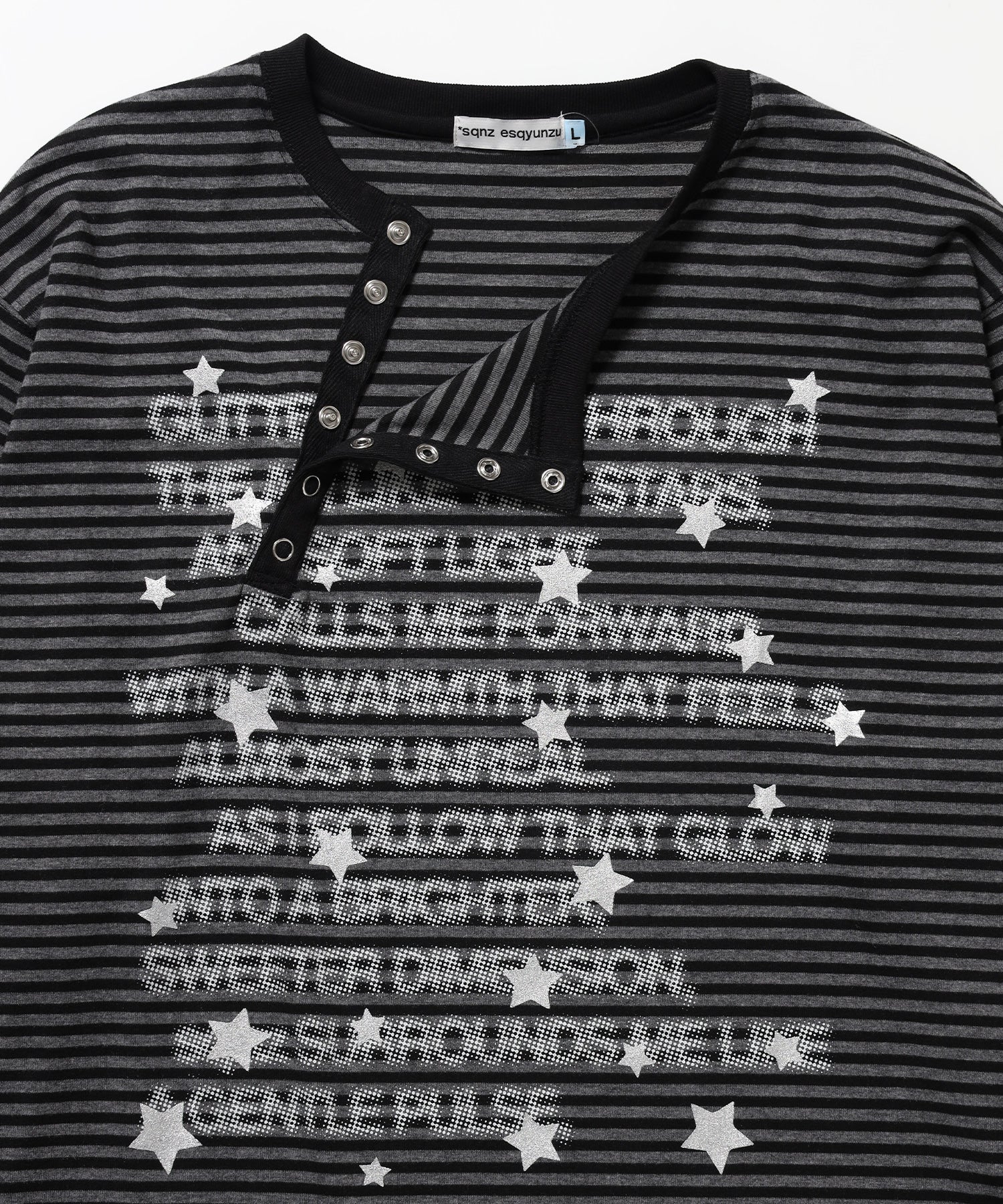 ※WEB限定 / ぼかしプリントヘンリーネックロンT / sqnzU BORDER L/S TEE 柄84