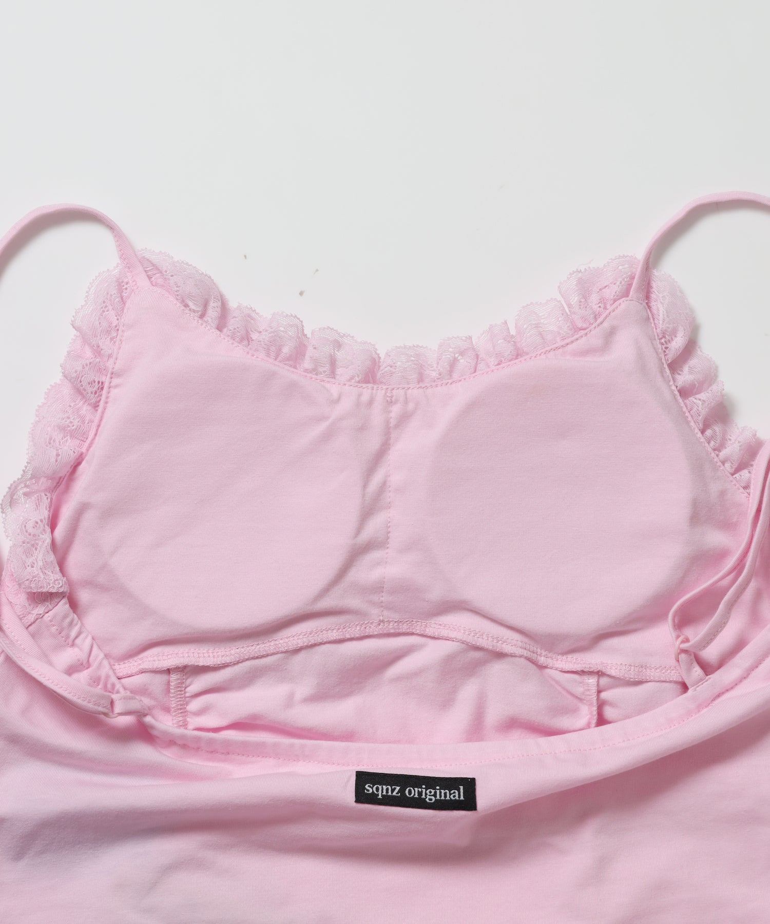 ※WEB限定 / レディースギャザーレースキャミ / sqnz gather lace camisole ピンク