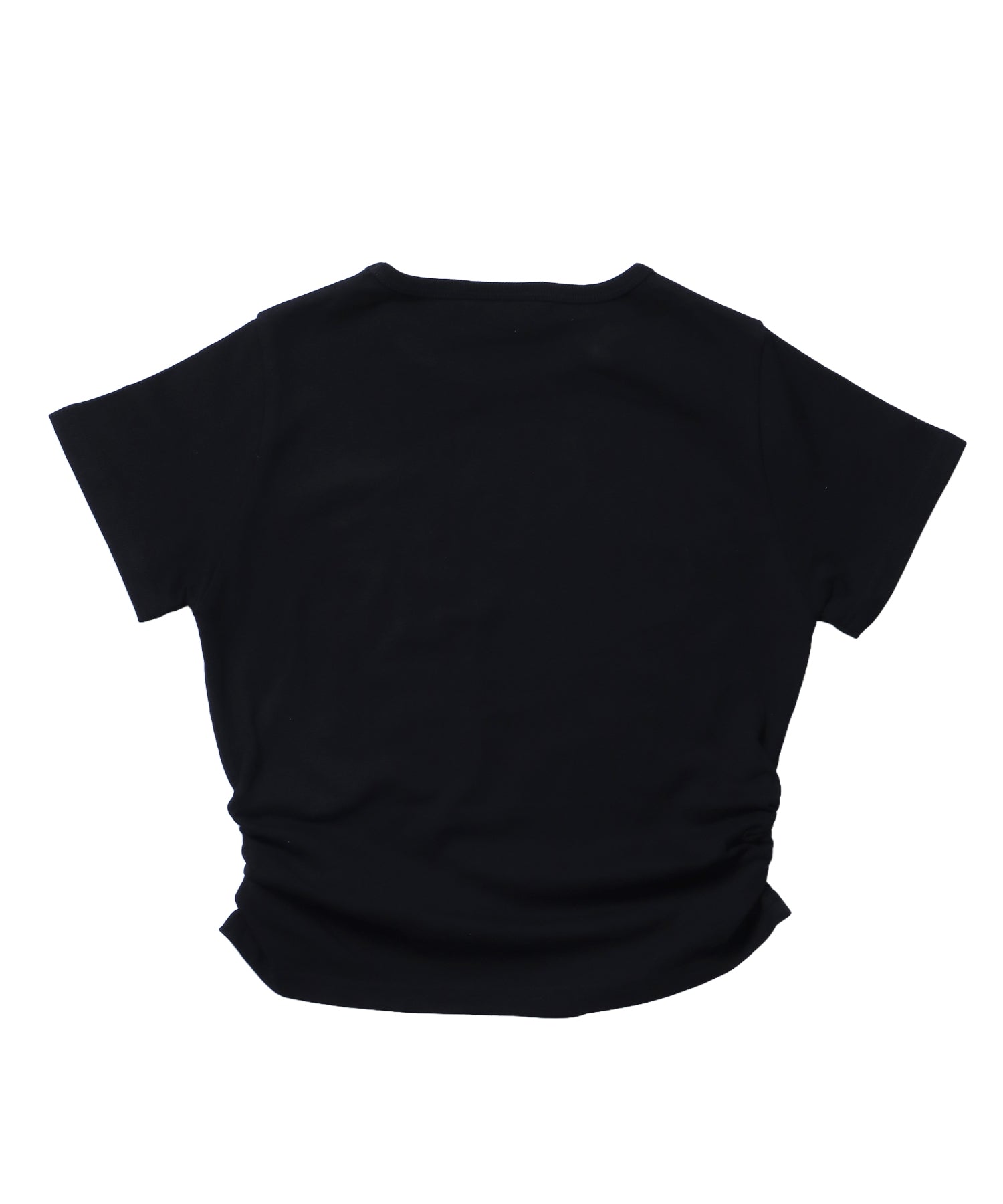 ※WEB限定 / レディースラメプリントTシャツ / sqnz side shearing glitter tee ブラック