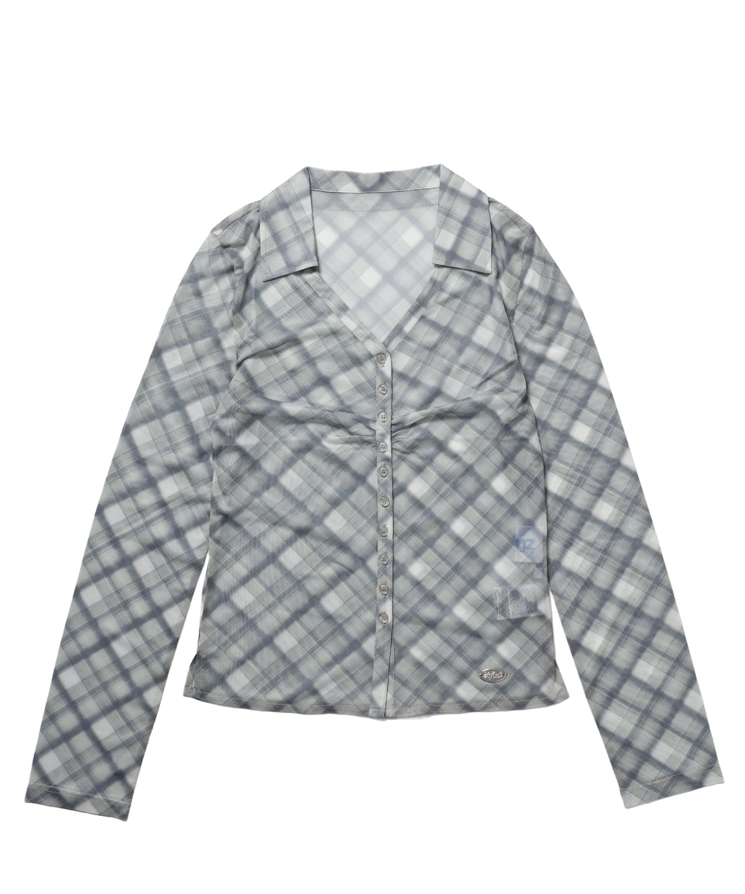 ※WEB限定 / レディースギャザー長袖シャツ / sqnz sheer gather l/s shirts ミント