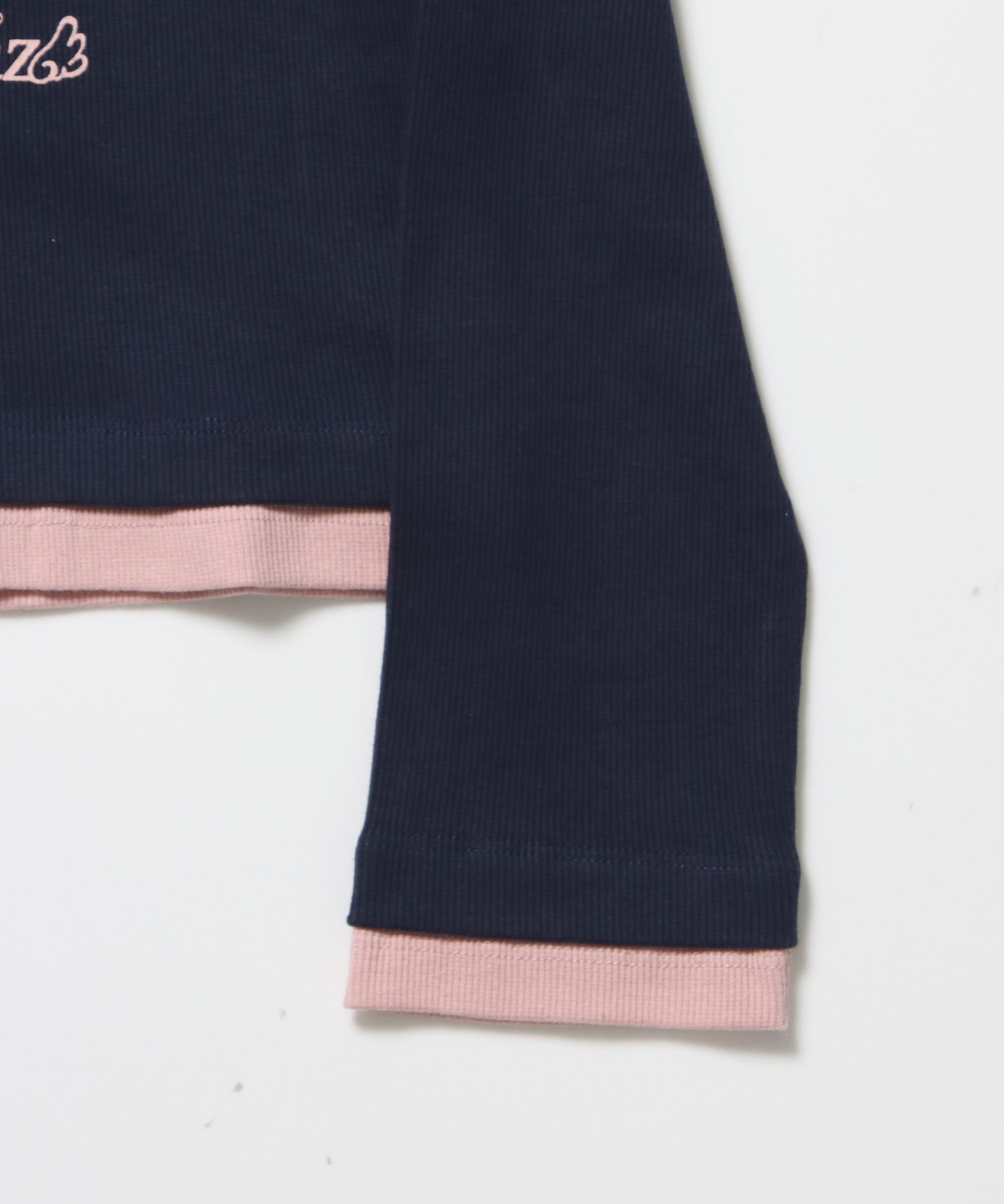 sqnz fake layered henley star l/s tee / 長袖 プリント ヘンリー フェイクレイヤード ツートーン ネイビー