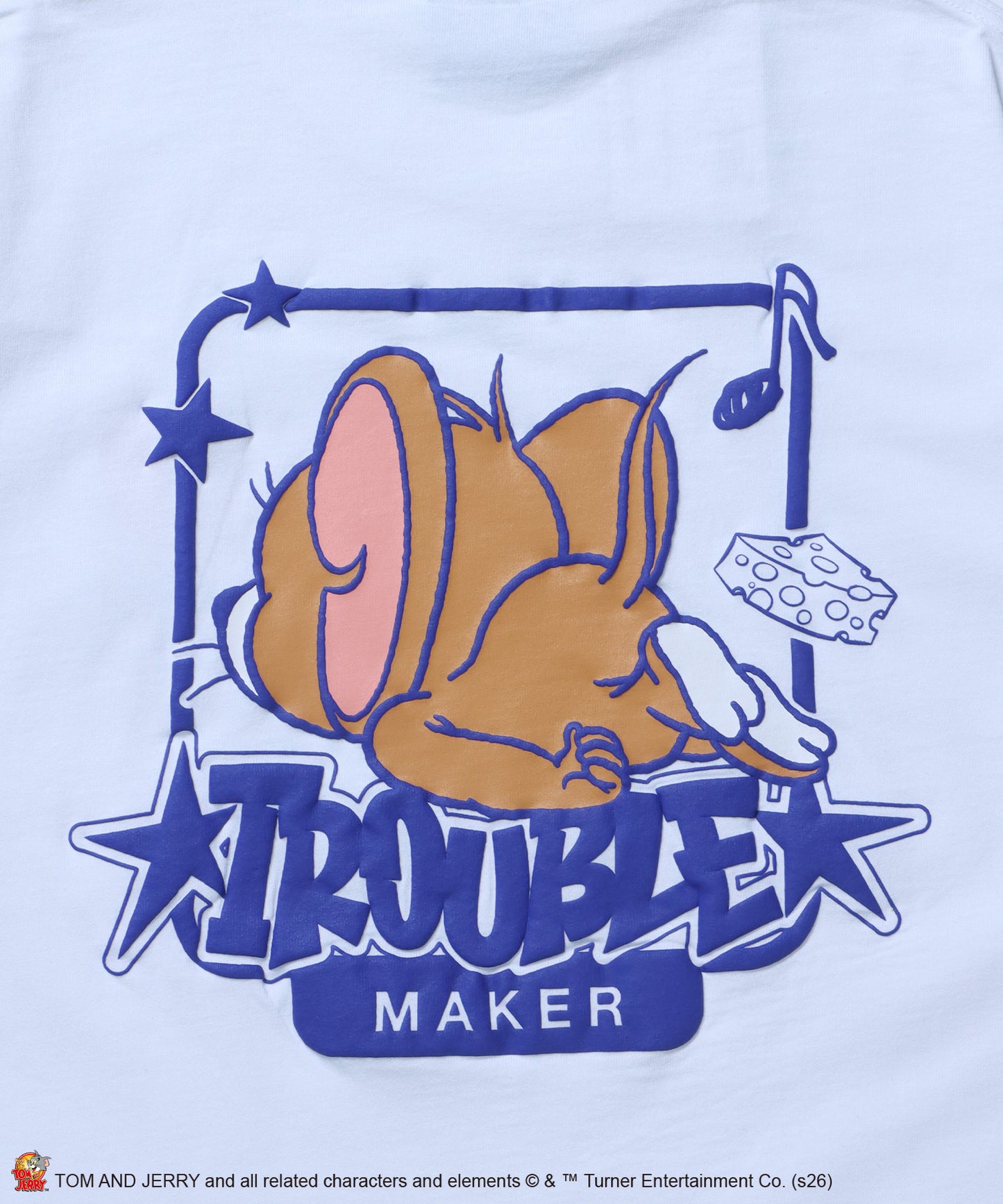 TJ BACK STYLE JERRY TEE / トムとジェリー Tシャツ 半袖 クルーネック プリント オーバーサイズ ホワイト