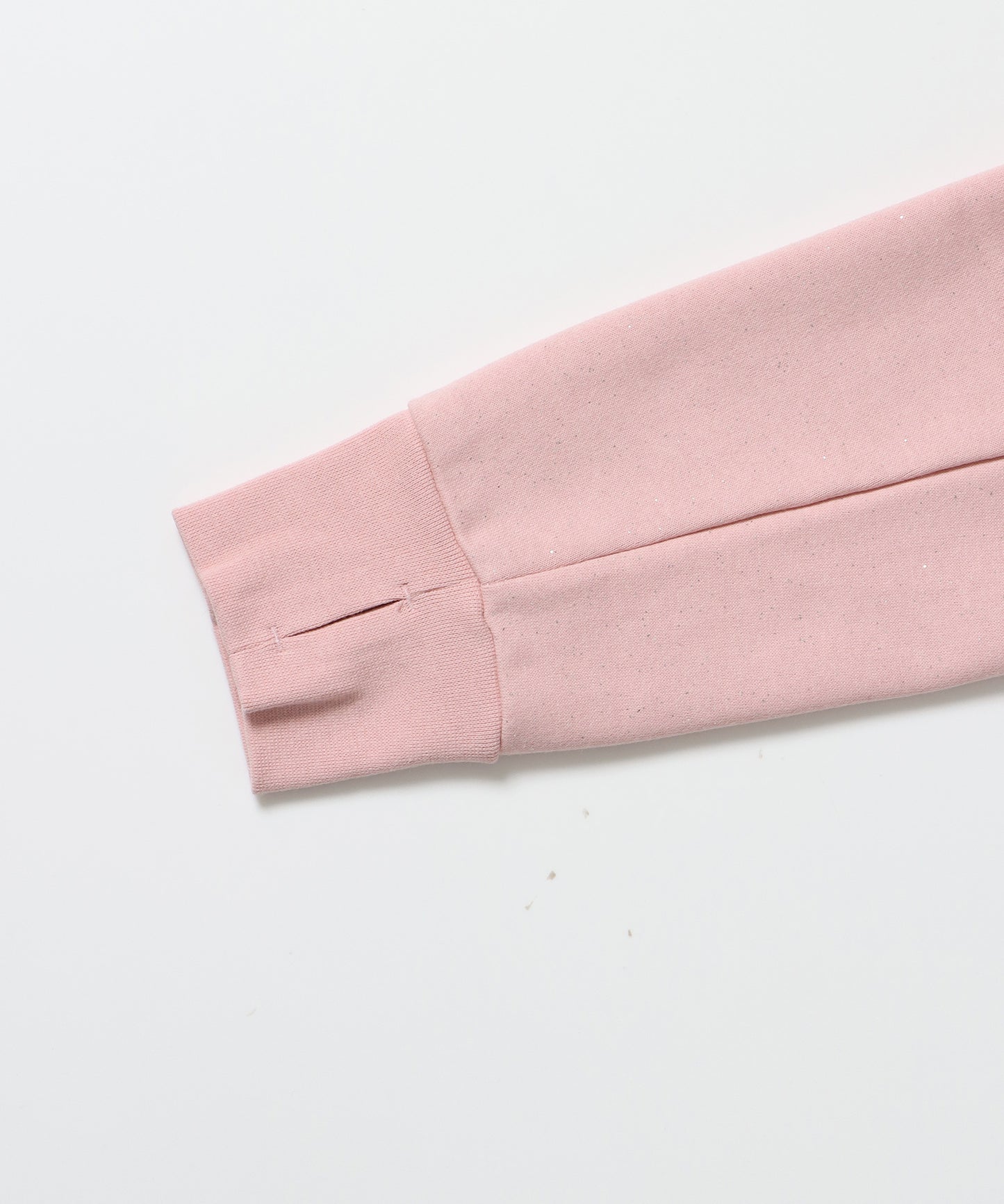 sqnz glitter zip top / グリッターダブルジップ ジップスウェット 裏起毛 ラインストーン 【セットアップ着用可能】 ライトピンク