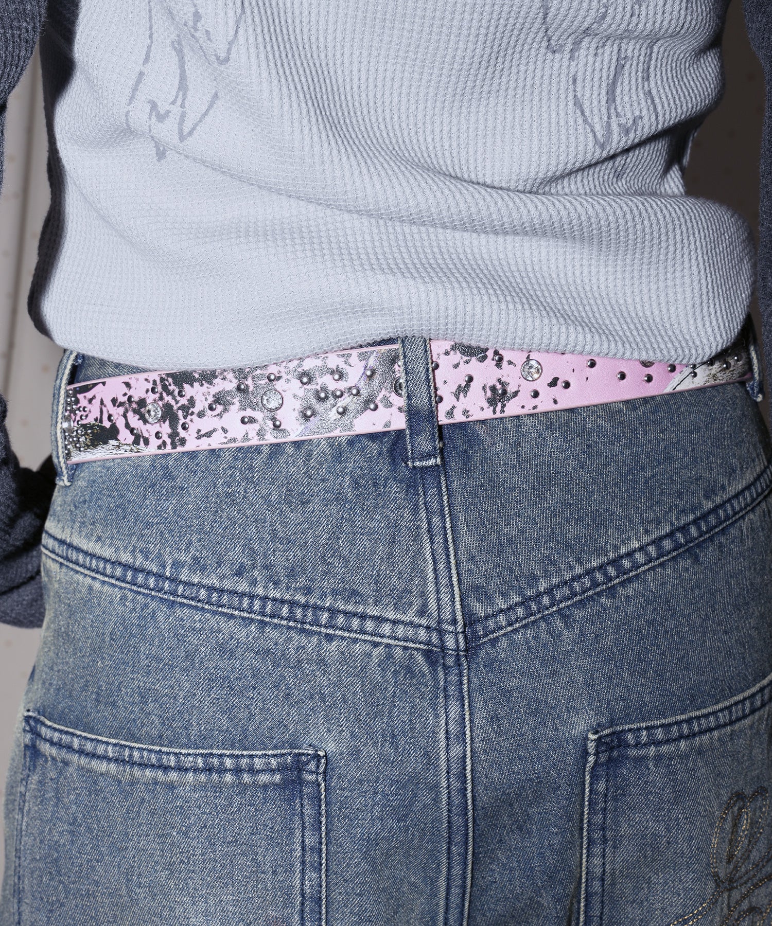SEQUENZ RHINE STONE BELT LADIES / ベルト スタッズ ストーン リアルツリー レオパード レディース 雑貨 柄80