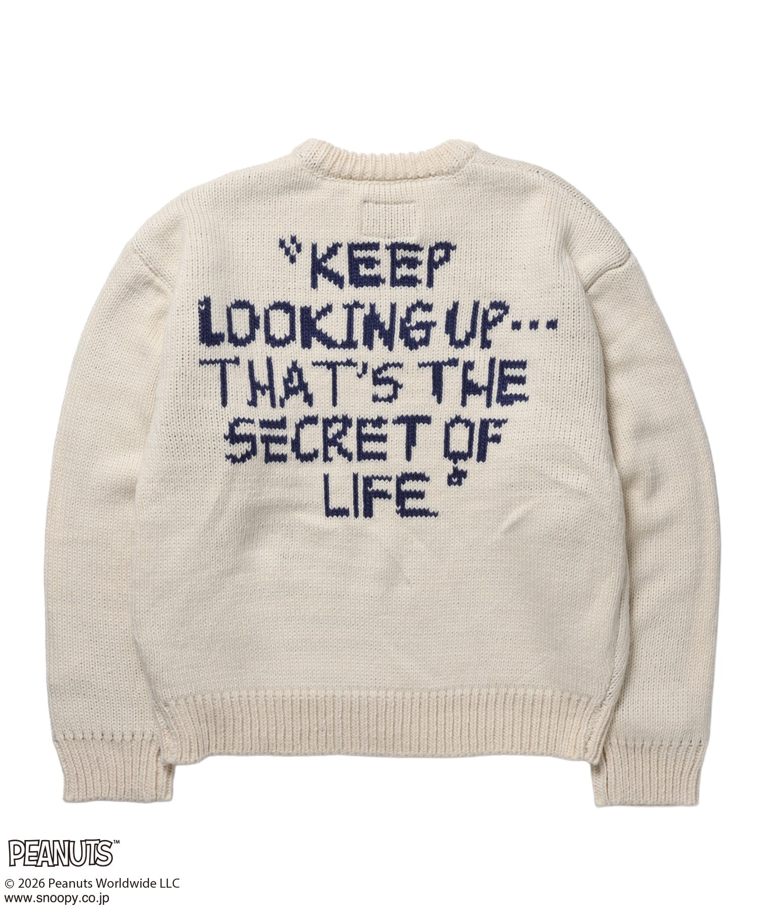 TP SNOOPY CHUNKY KNIT / スヌーピー メッセージプリント チャンキーニット オフホワイト