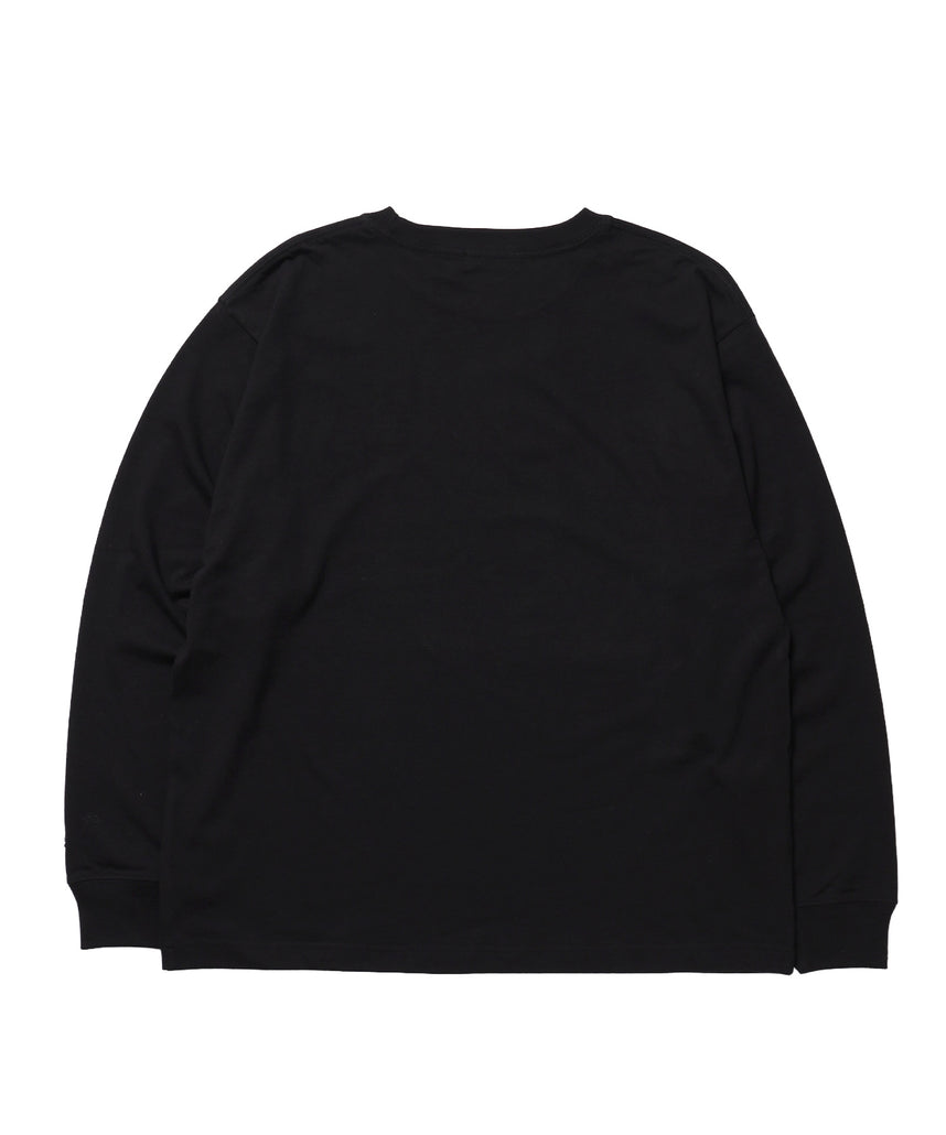 ※WEB限定 / サークルハート刺繍ロンT/sqnzU basic logo l/s tee ブラック