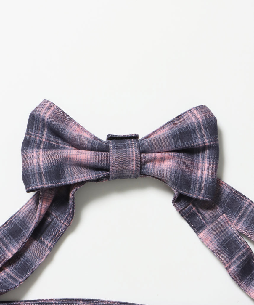 ≪予約商品≫sqnz favorite kira-kira totebag / ラインストーン バック チェック柄 2way ユニセックス ピンク