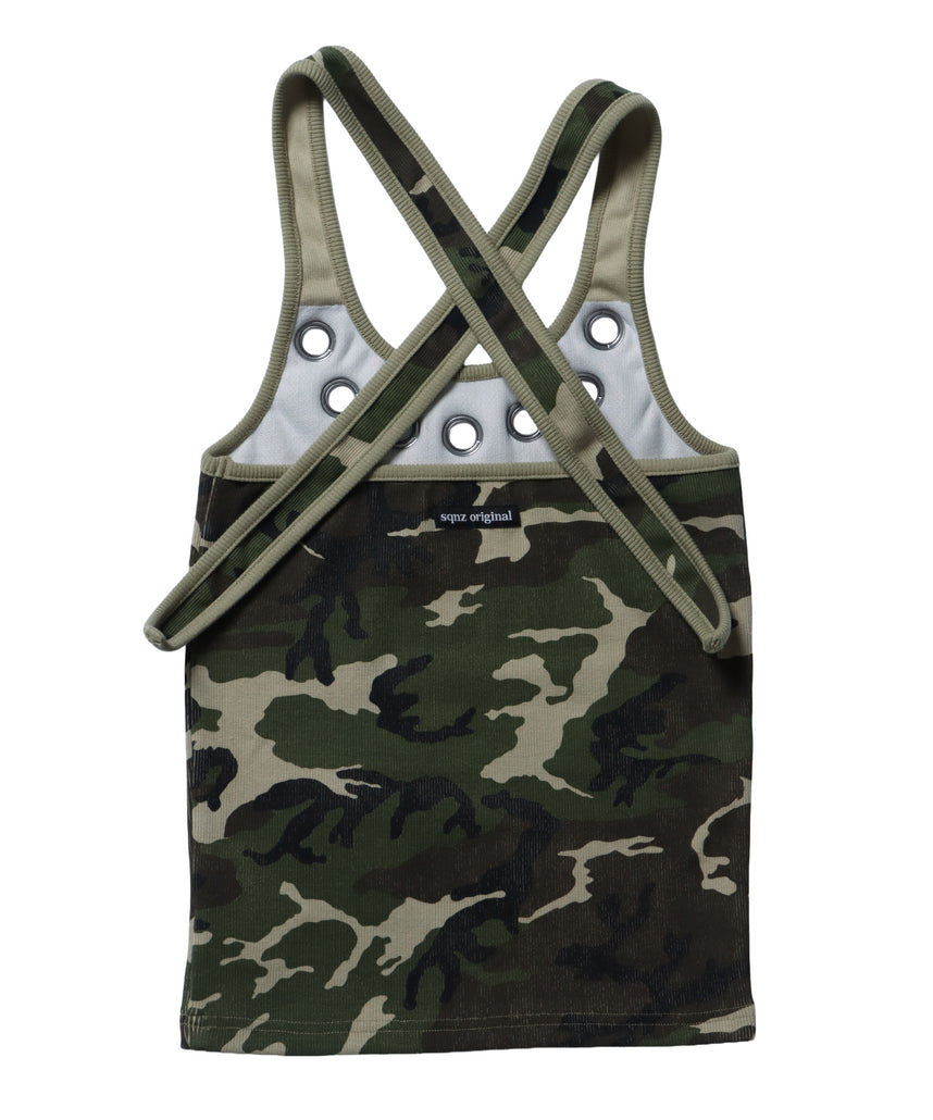 ※WEB限定 / レディースアイレットタンクトップ / sqnz halter neck eyelet tank top 柄80