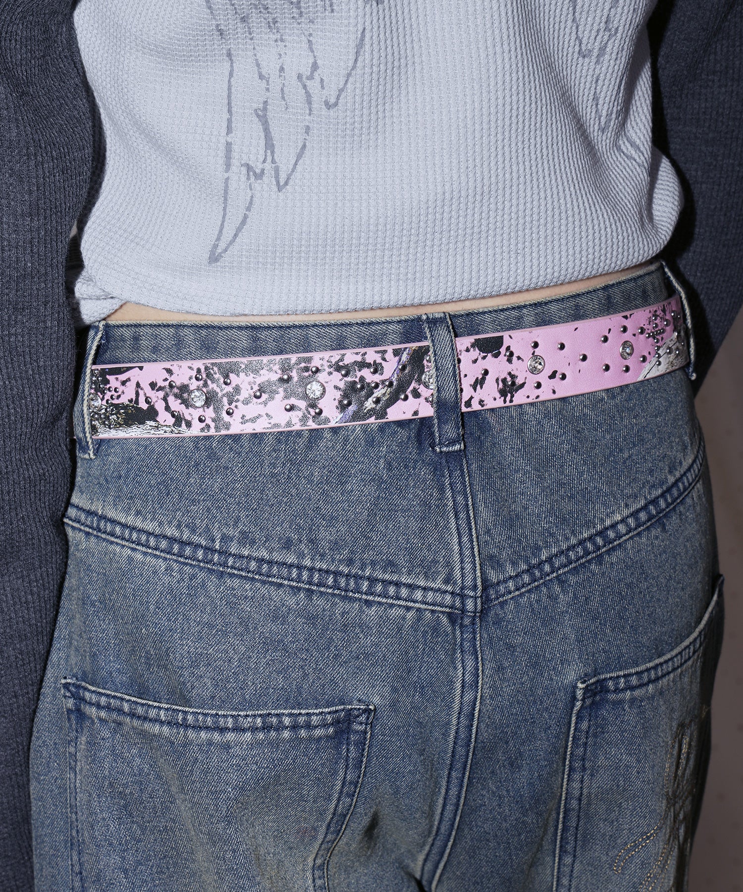 SEQUENZ RHINE STONE BELT LADIES / ベルト スタッズ ストーン リアルツリー レオパード レディース 雑貨 柄80