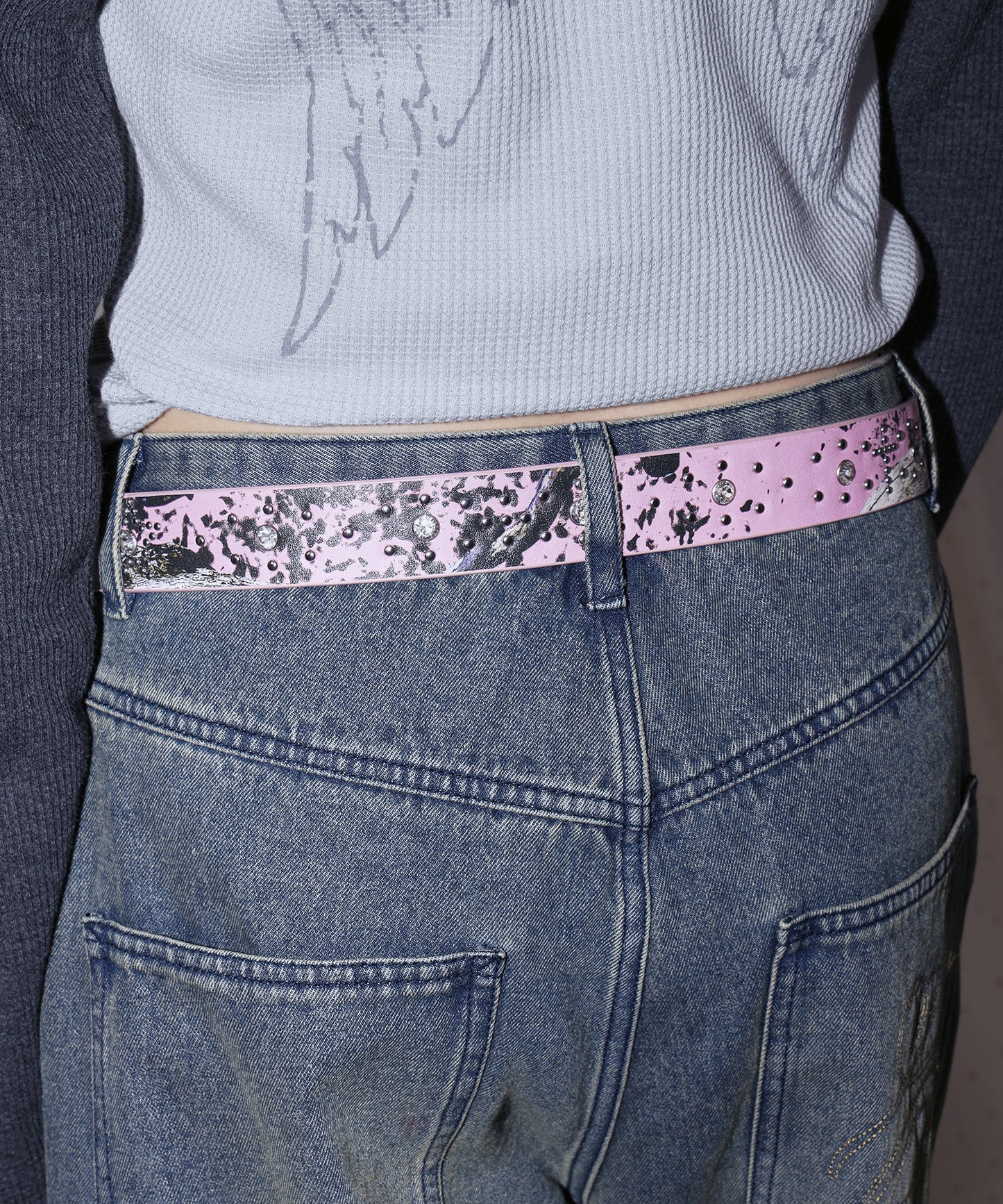 SEQUENZ RHINE STONE BELT LADIES / ベルト スタッズ ストーン リアルツリー レオパード レディース 雑貨 柄80